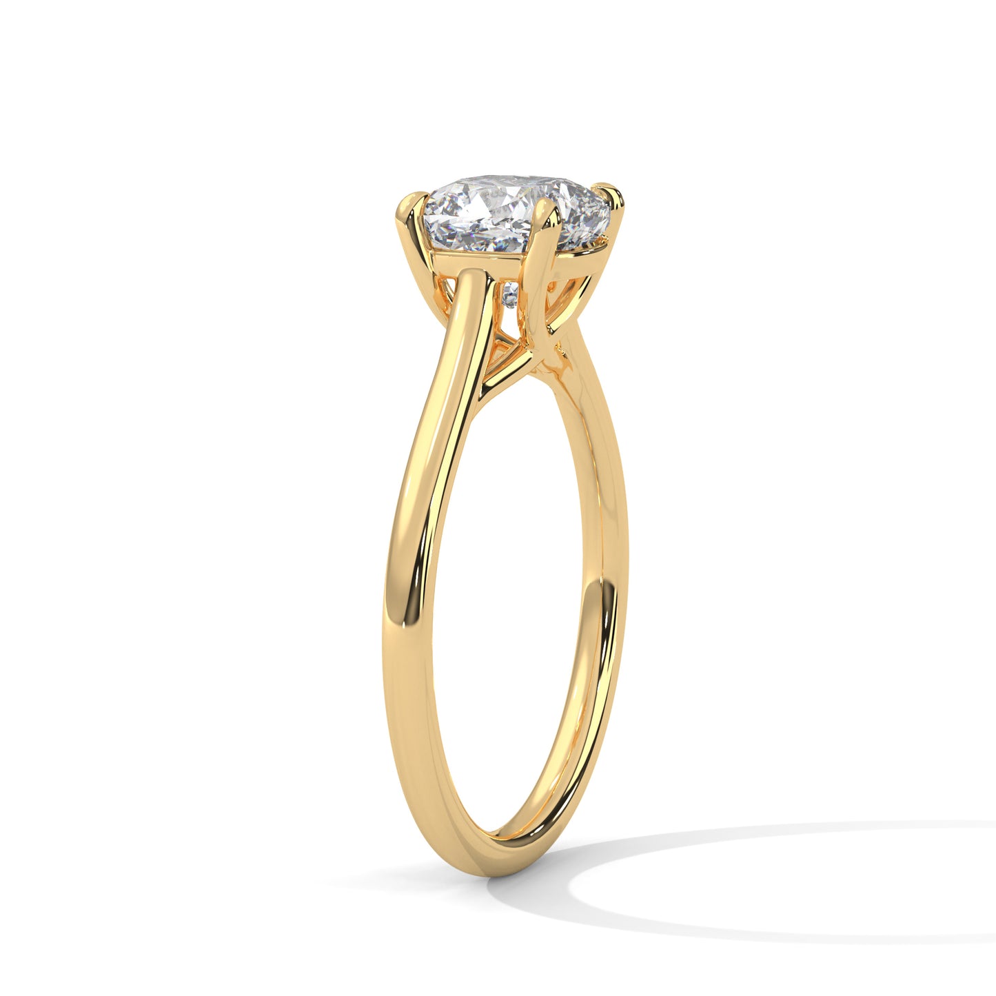 Frosted Promise Cushion Solitaire Ring