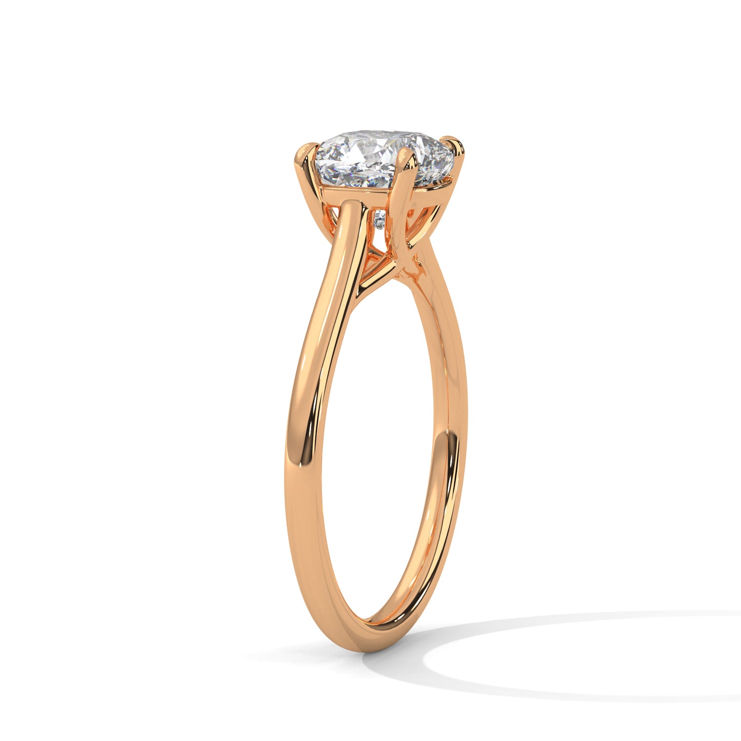 Frosted Promise Cushion Solitaire Ring