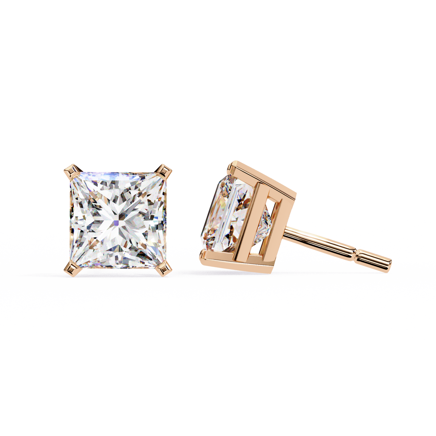 Zeylora Solitaire Diamond Earrings