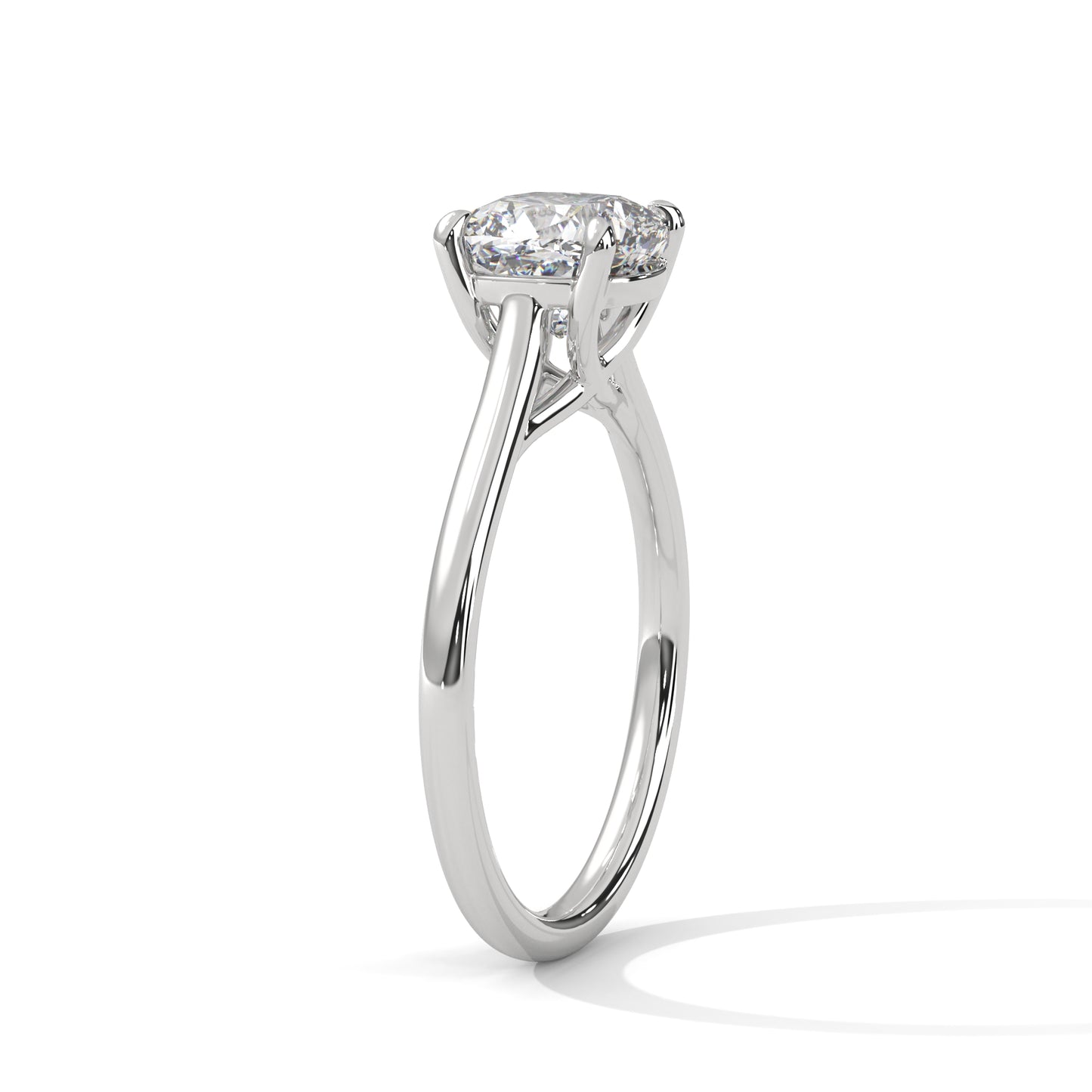 Frosted Promise Cushion Solitaire Ring