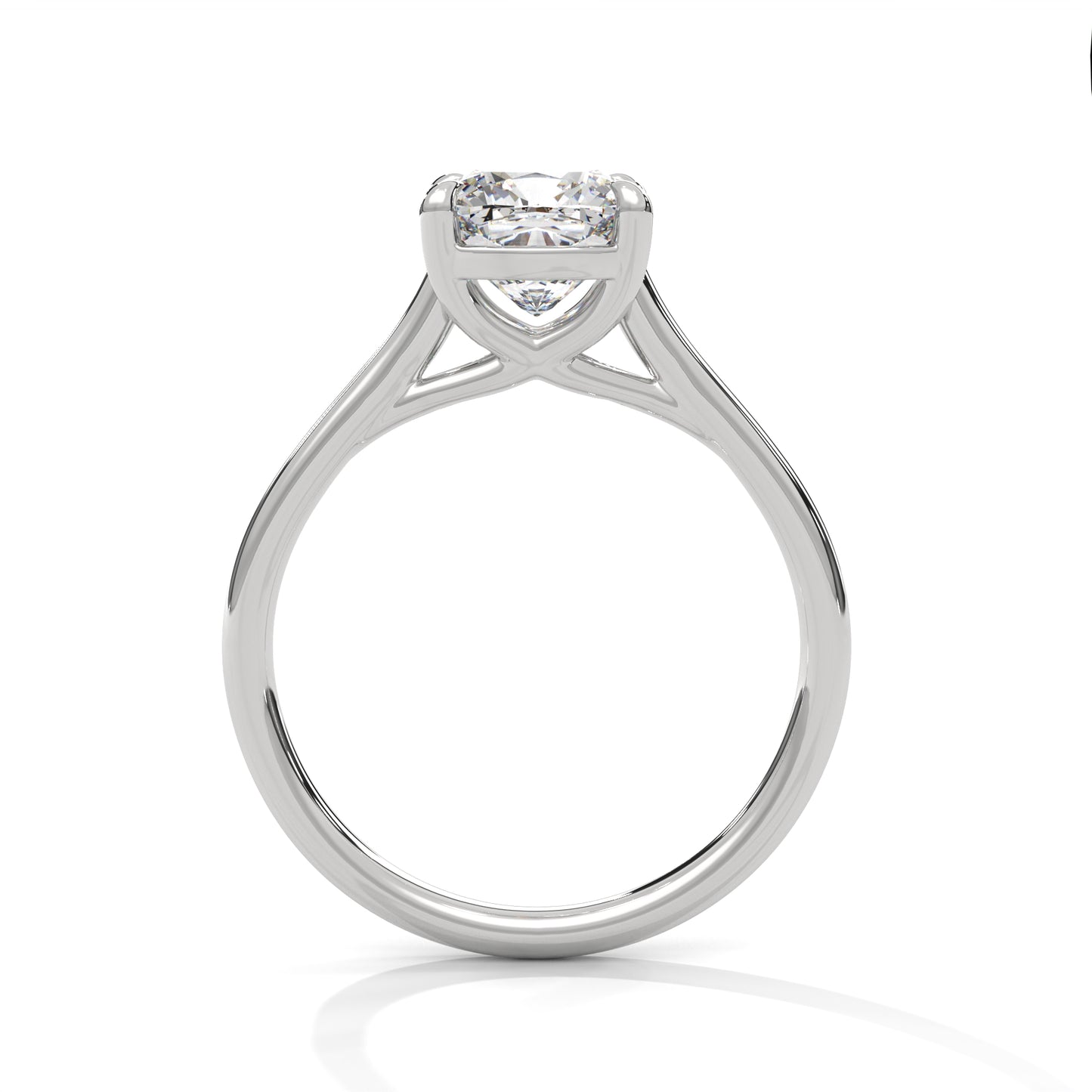 Frosted Promise Cushion Solitaire Ring