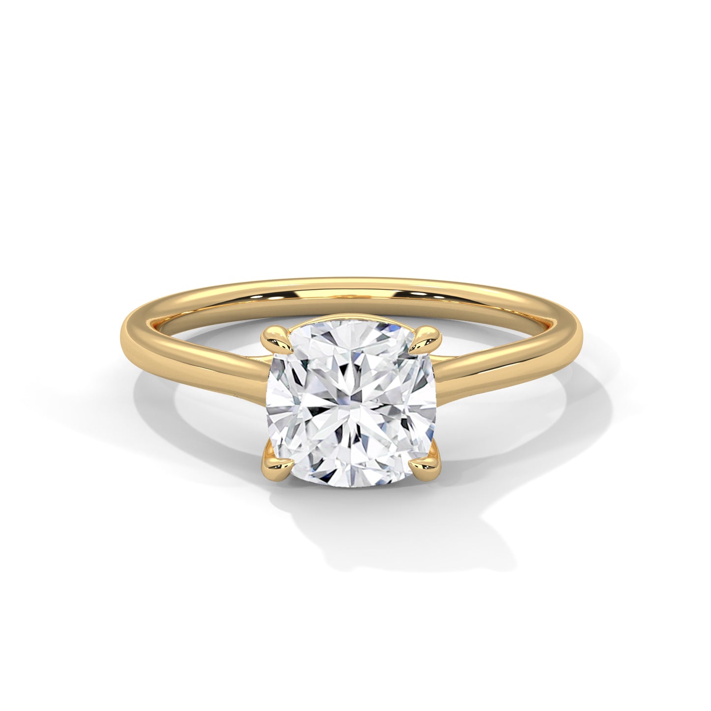 Frosted Promise Cushion Solitaire Ring