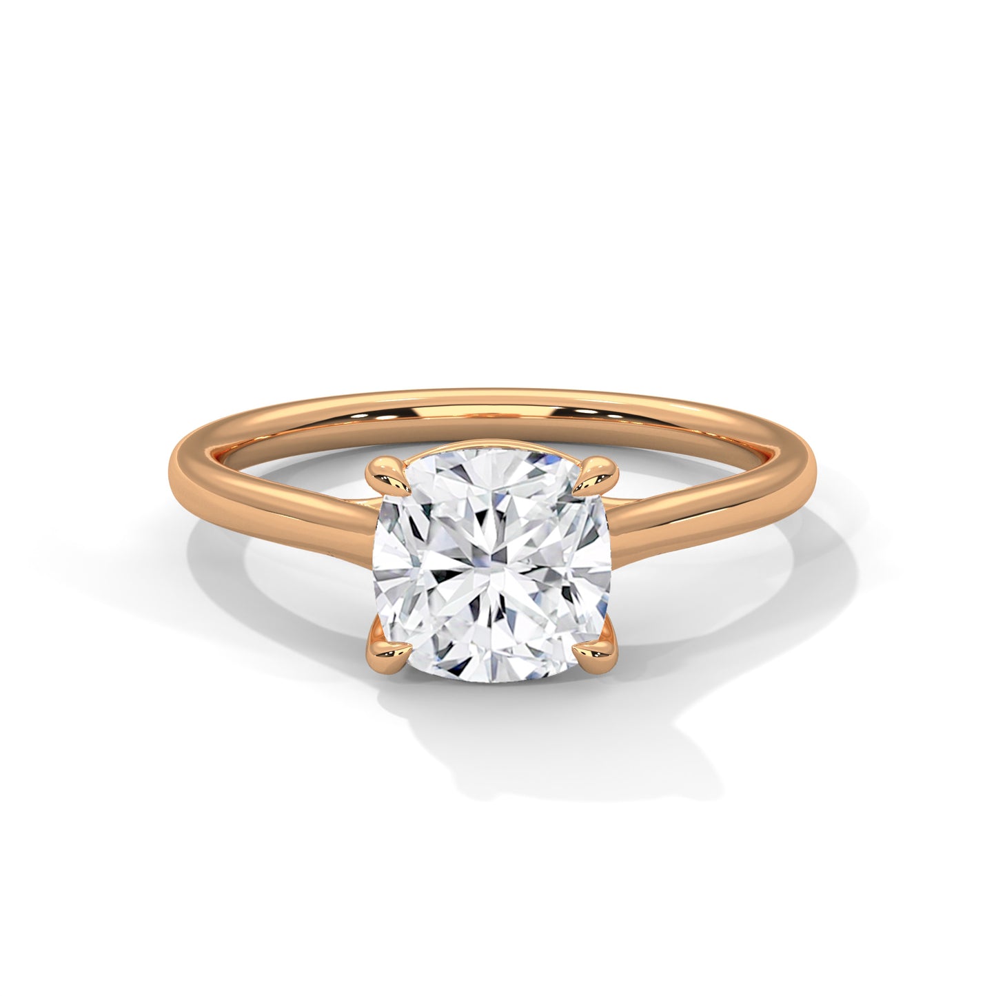 Frosted Promise Cushion Solitaire Ring