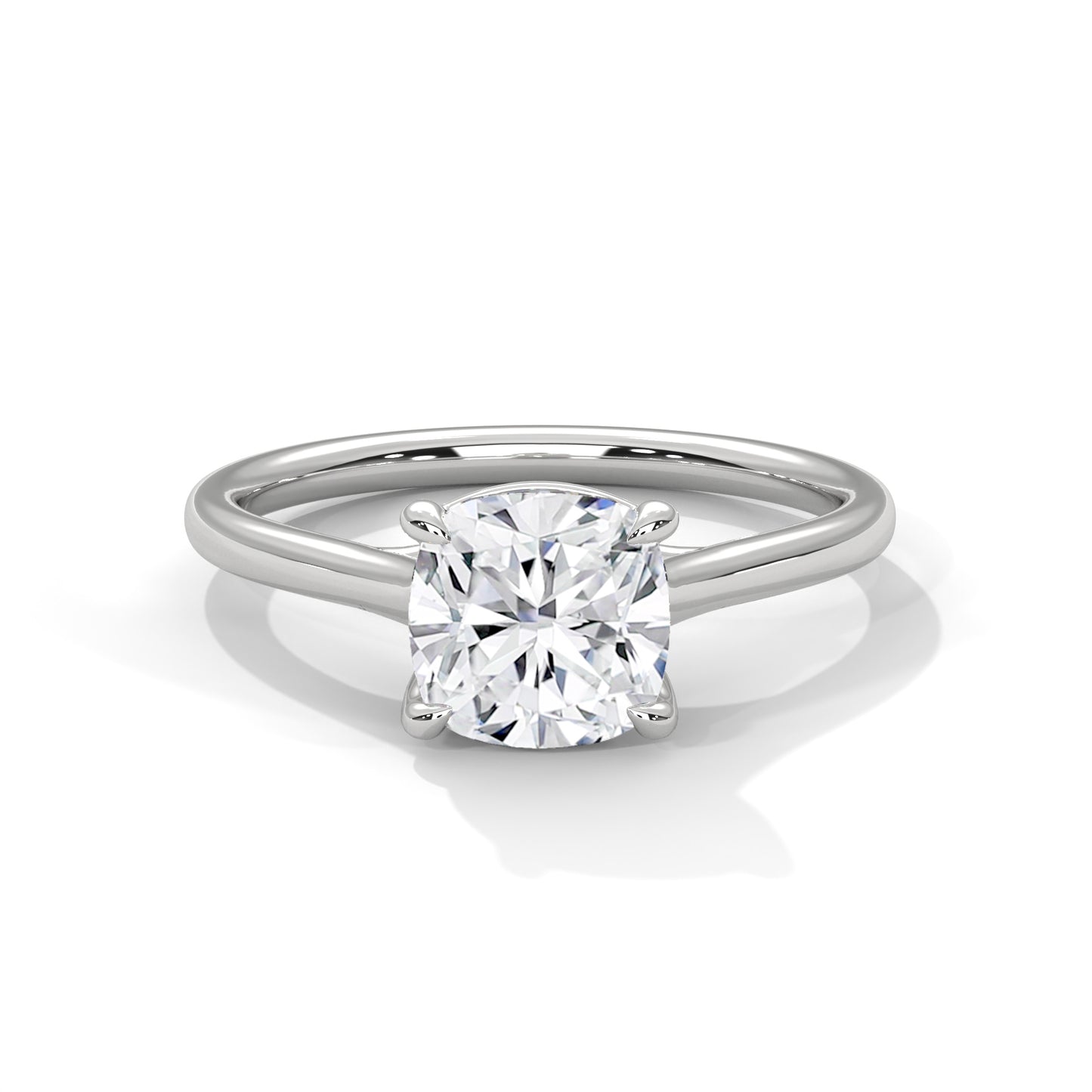 Frosted Promise Cushion Solitaire Ring