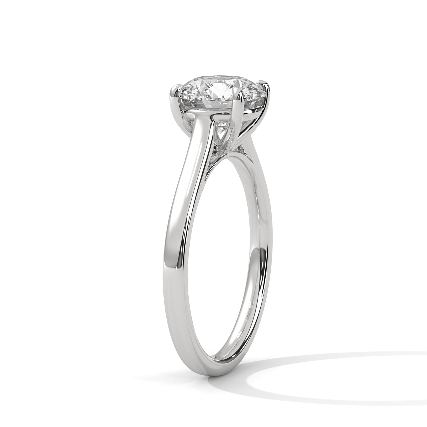 Lustrous Clarity – Classic Diamond Solitaire Ring