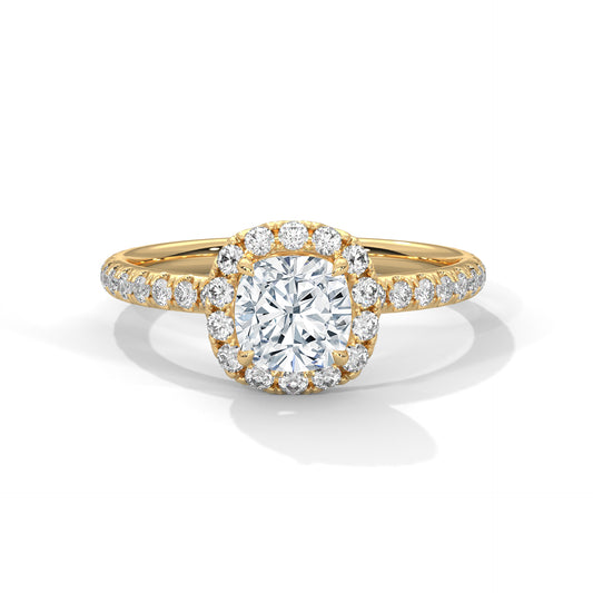 Ardent Sol Cushion Solitaire Ring