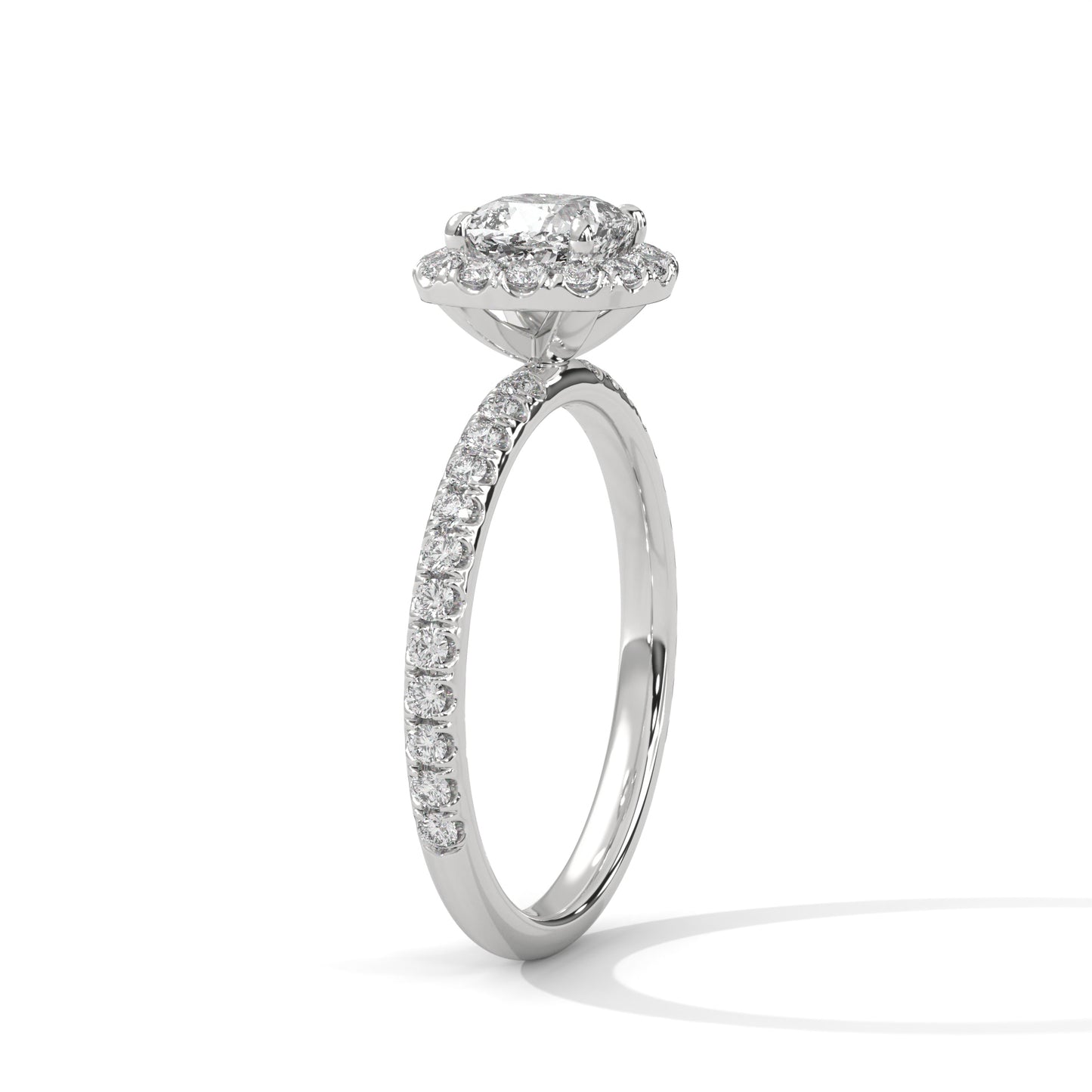 Ardent Sol Cushion Solitaire Ring