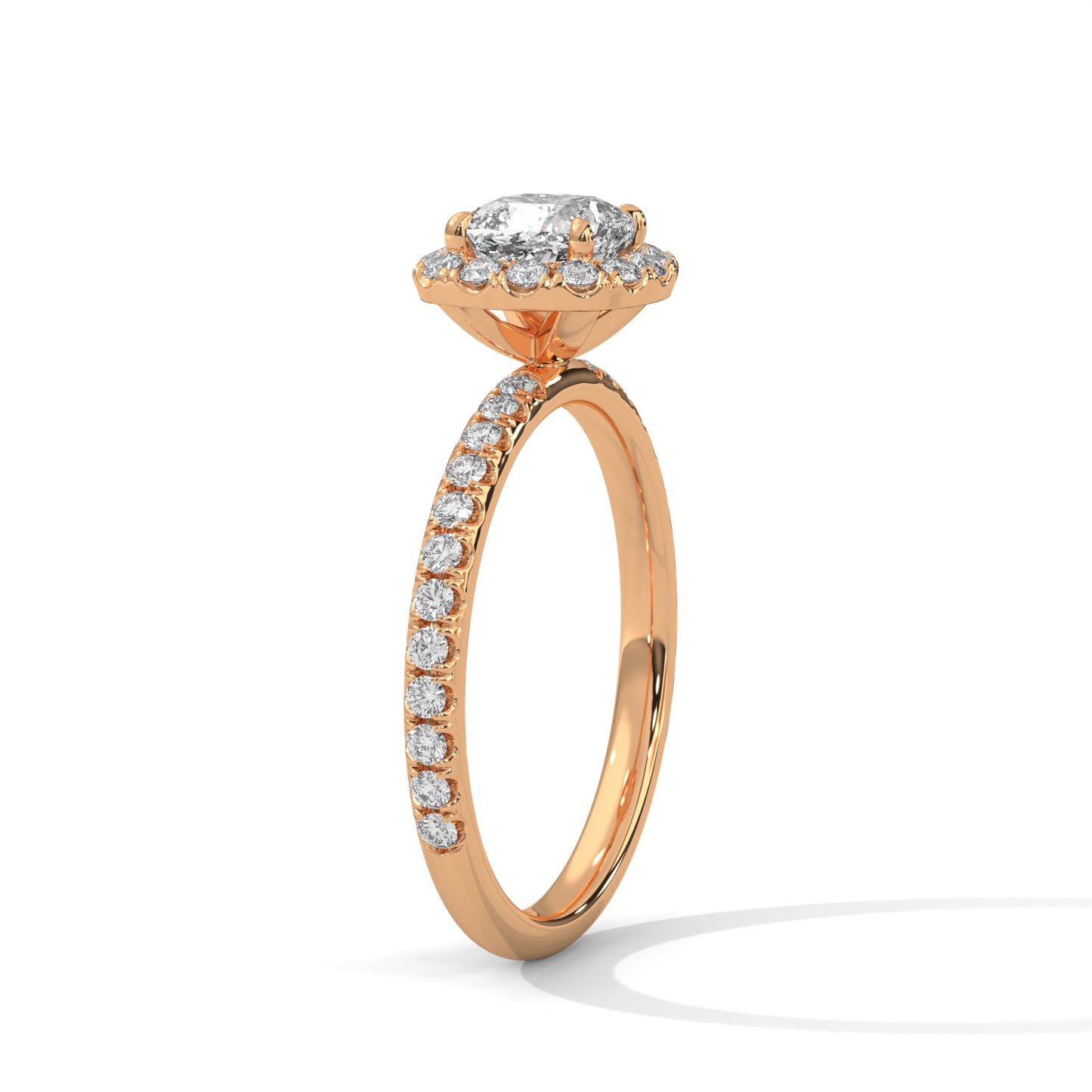 Ardent Sol Cushion Solitaire Ring