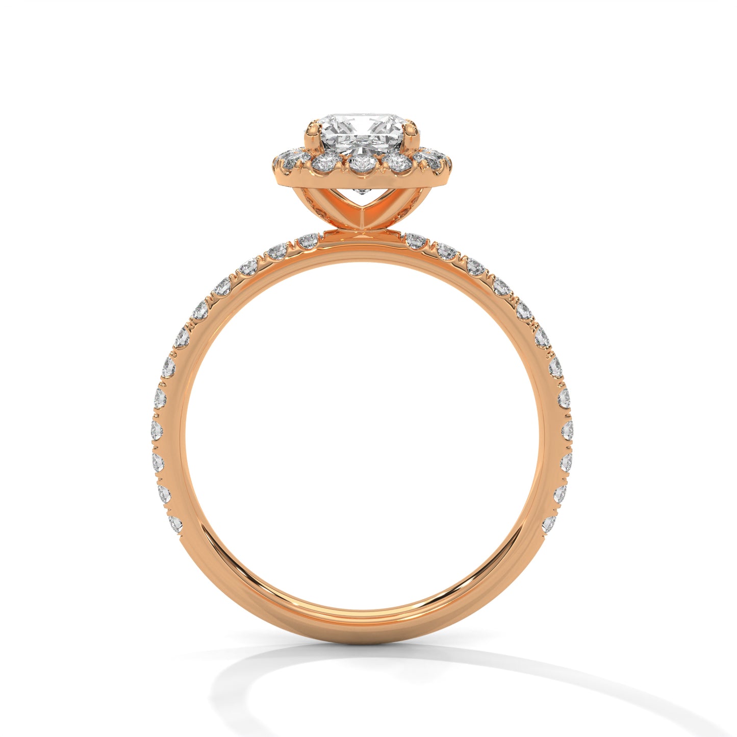 Ardent Sol Cushion Solitaire Ring