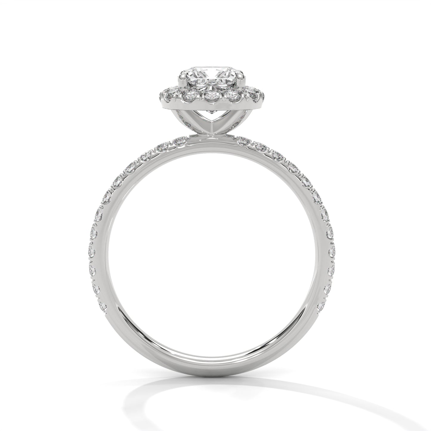 Ardent Sol Cushion Solitaire Ring