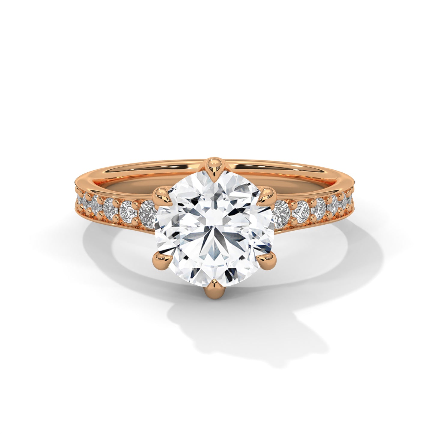 Caelia Bloom Round Solitaire Ring