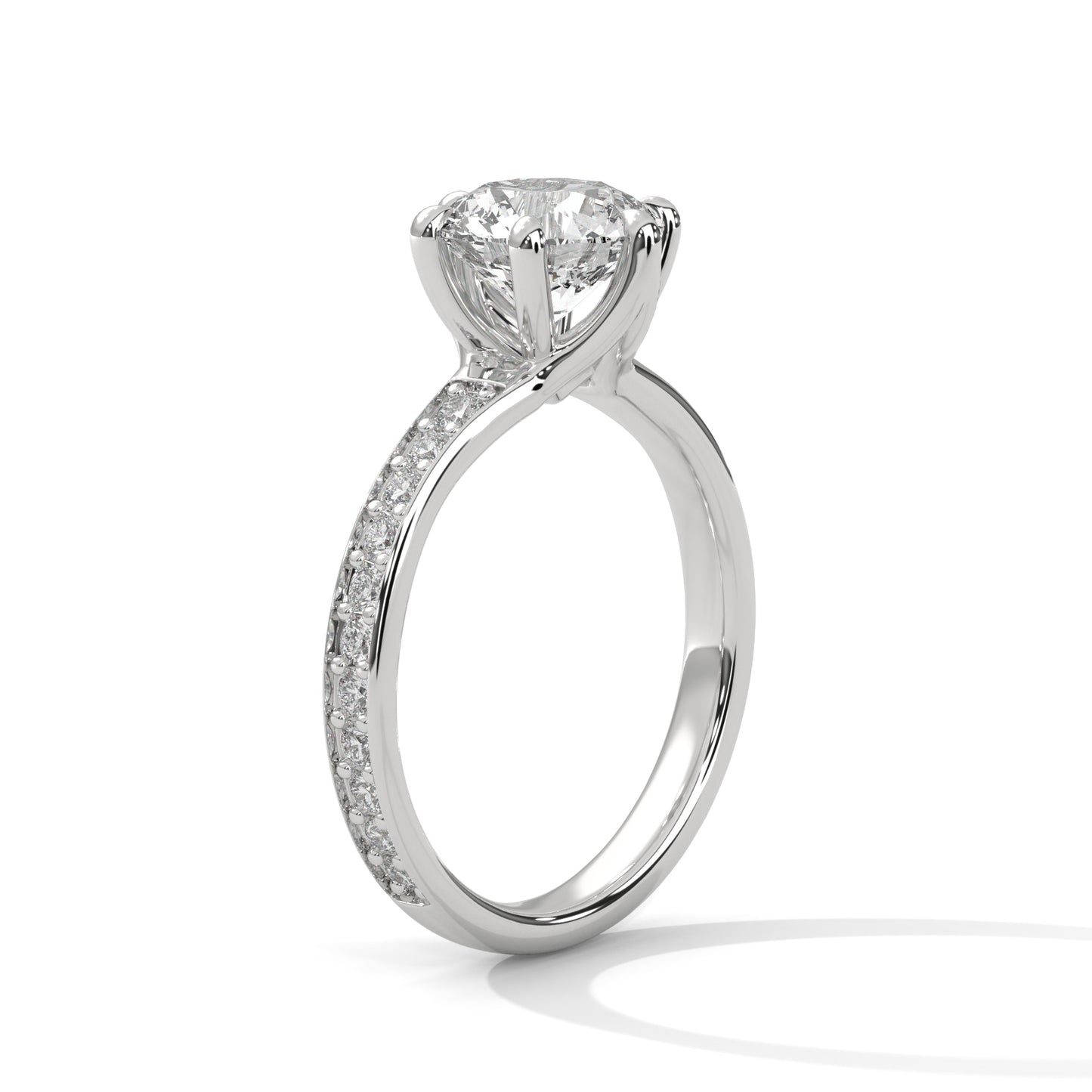 Caelia Bloom Round Solitaire Ring