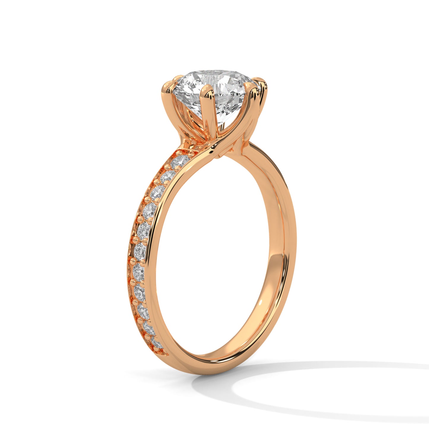 Caelia Bloom Round Solitaire Ring