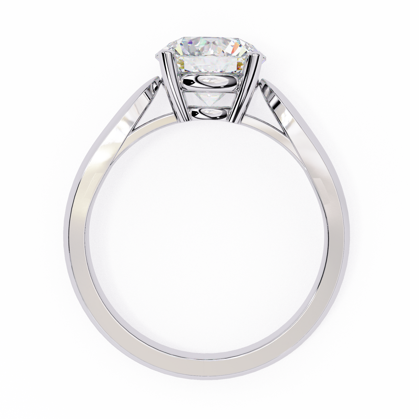 Diamante Vivo Round Solitaire Ring