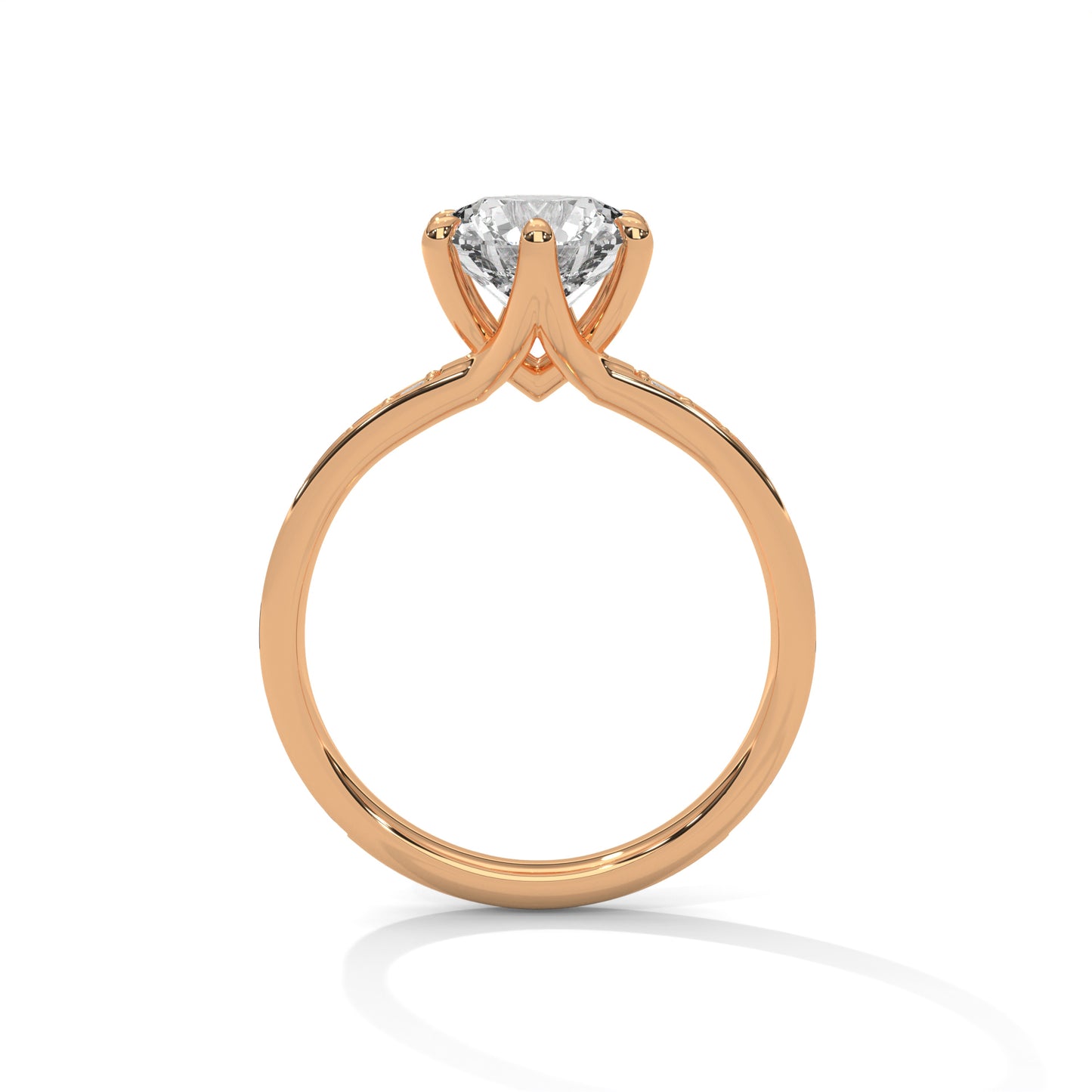 Caelia Bloom Round Solitaire Ring