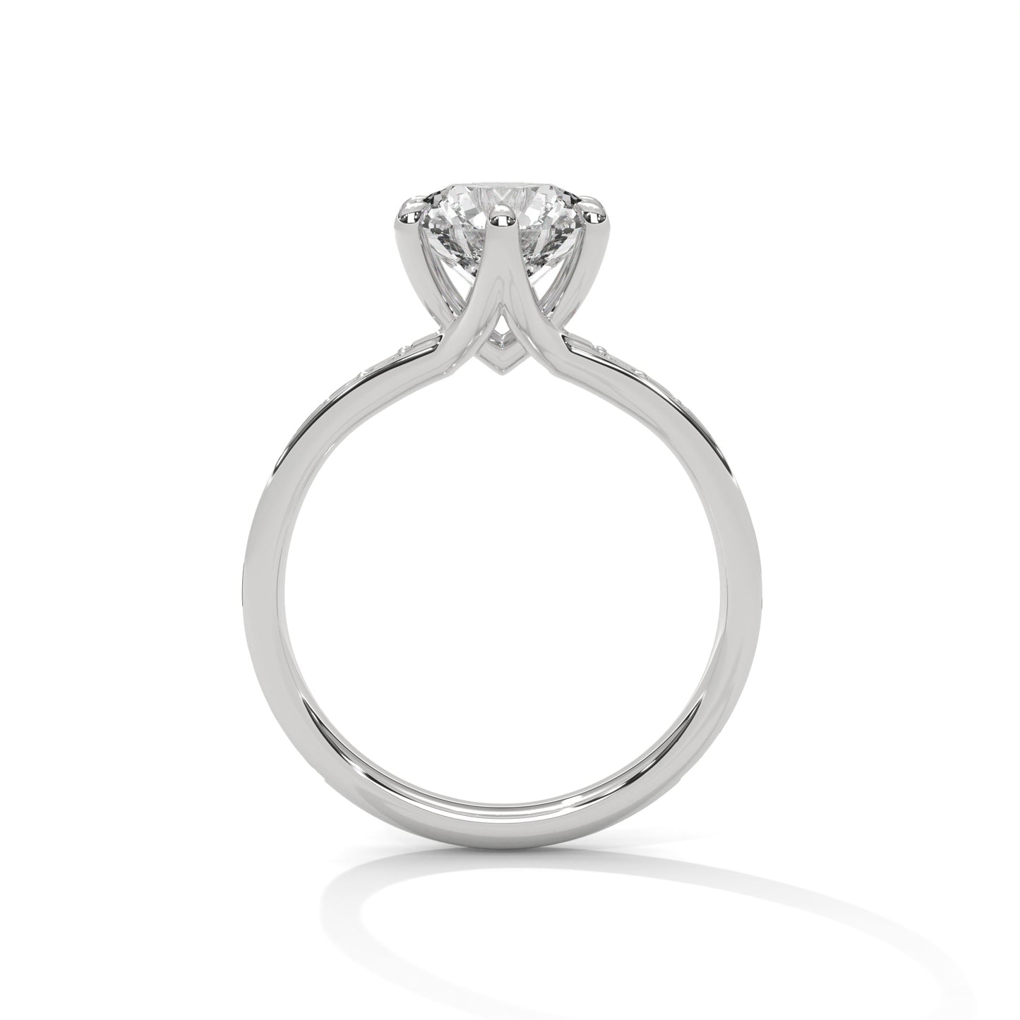 Caelia Bloom Round Solitaire Ring