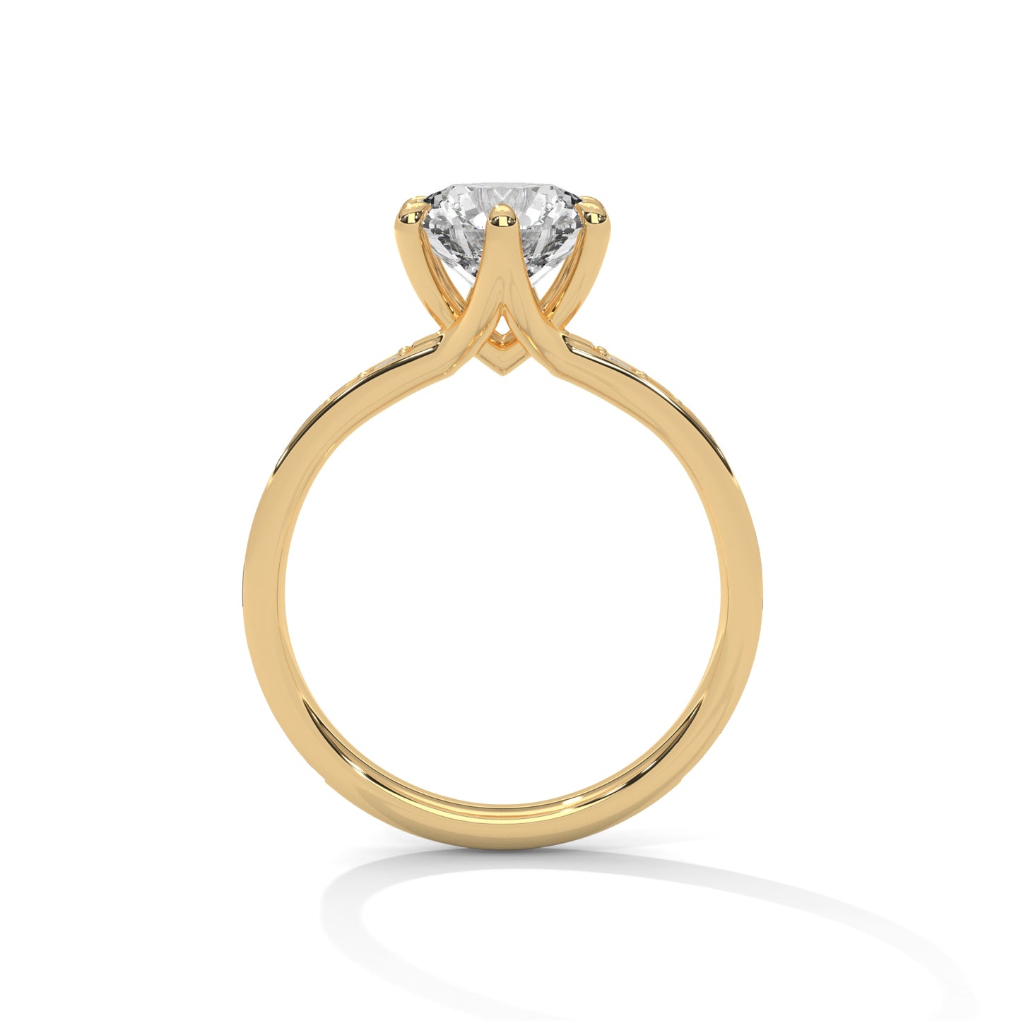 Caelia Bloom Round Solitaire Ring