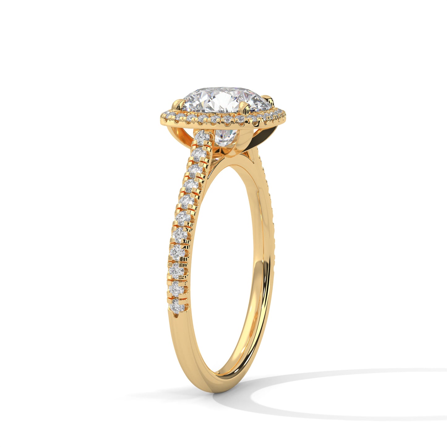 Whispering Pearl Solitaire Ring