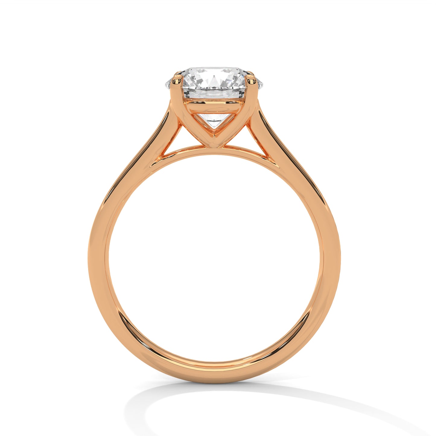 Lustrous Clarity – Classic Diamond Solitaire Ring