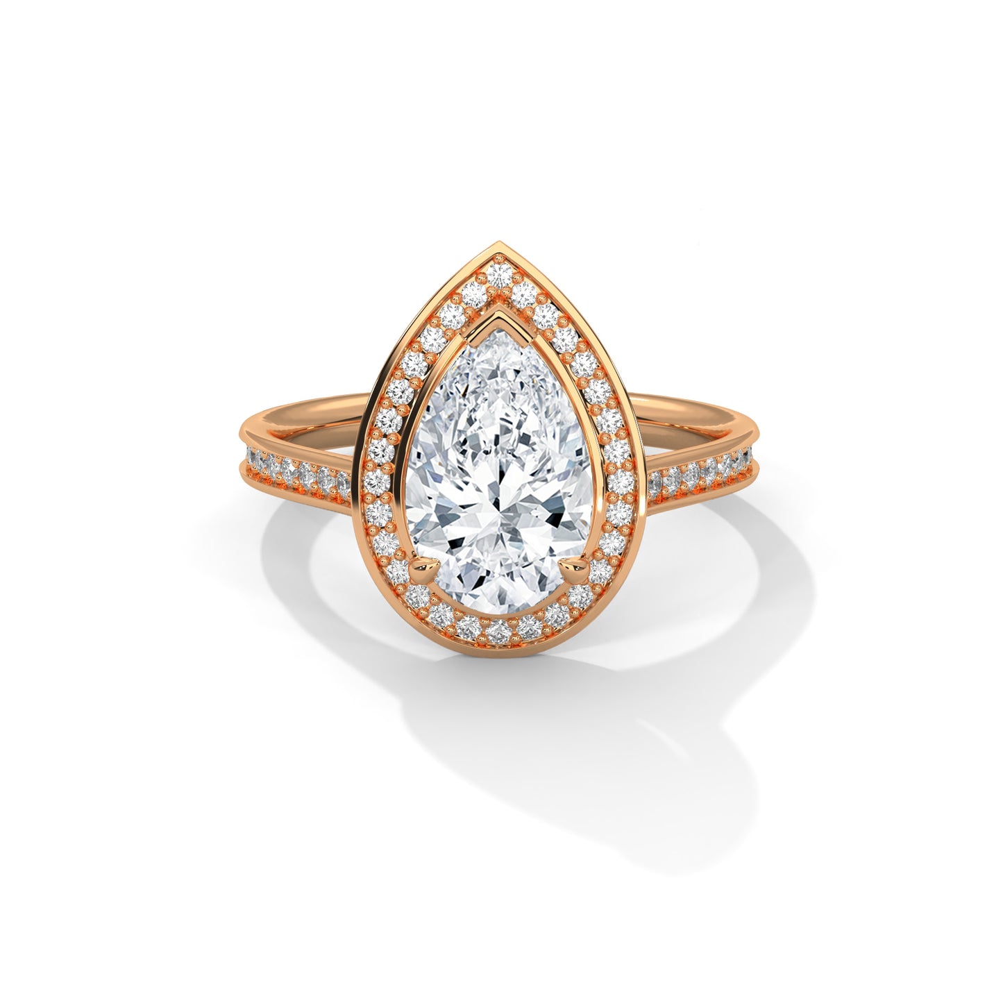 Serene Solace Pear Solitaire Ring