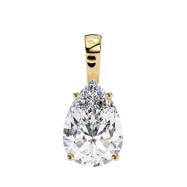 Elnoria Couture Pear Solitaire Pendant