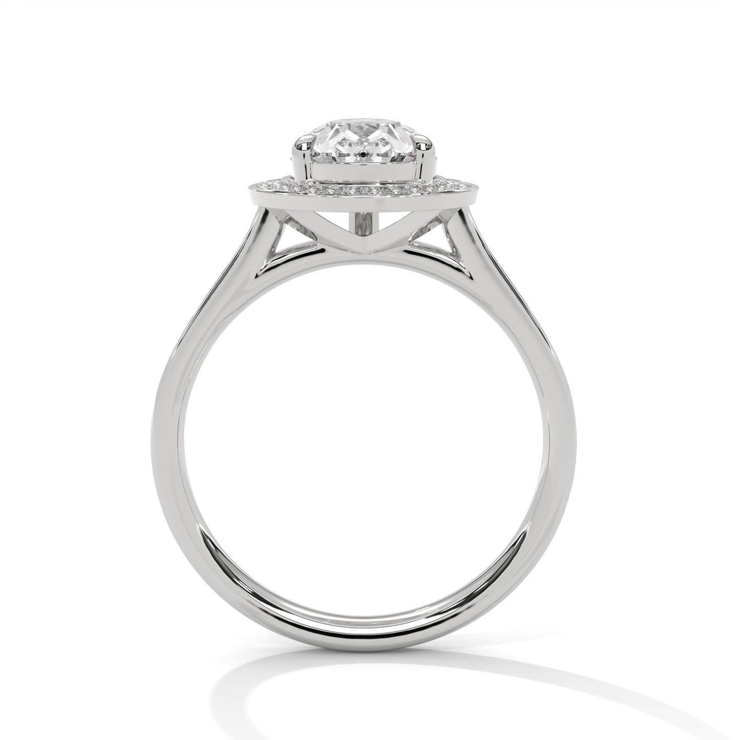 Serene Solace Pear Solitaire Ring