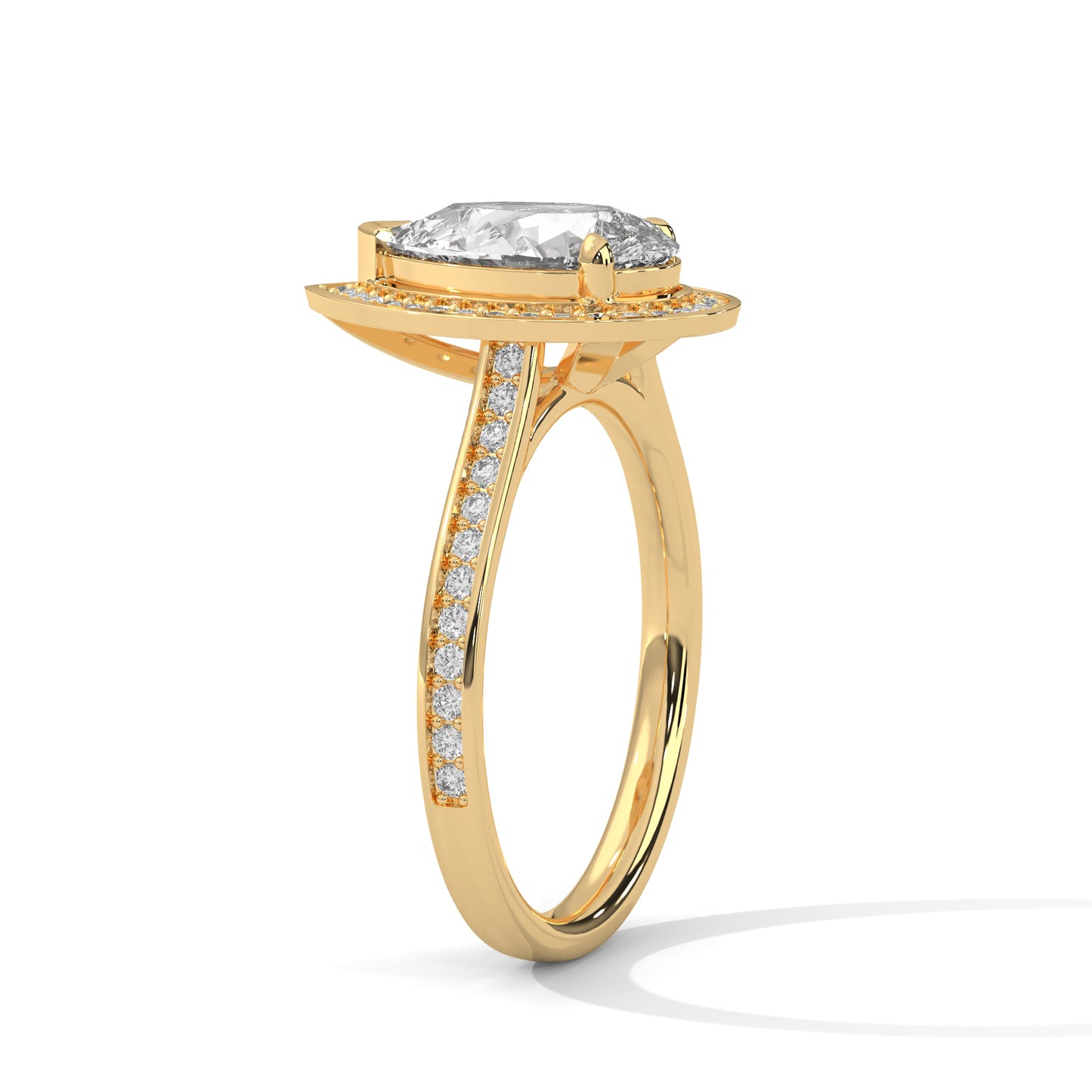 Serene Solace Pear Solitaire Ring