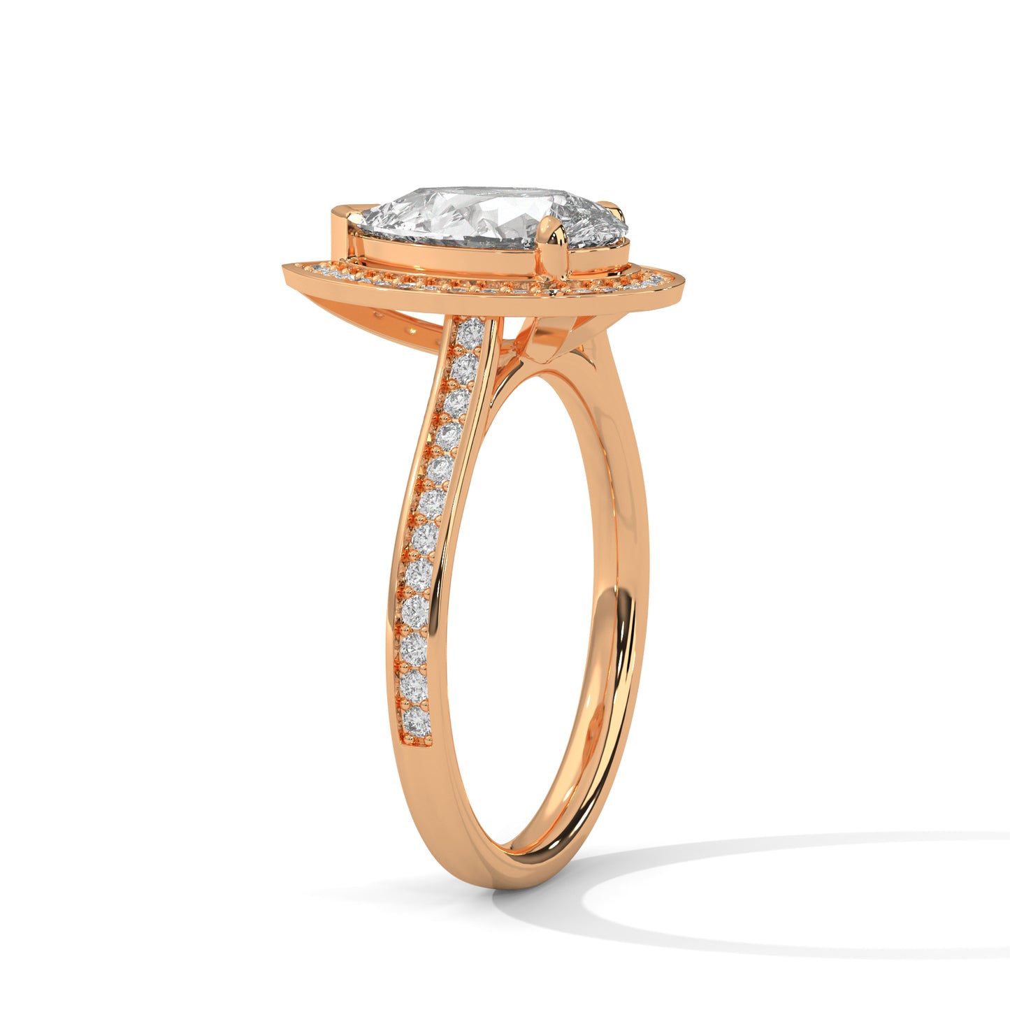 Serene Solace Pear Solitaire Ring