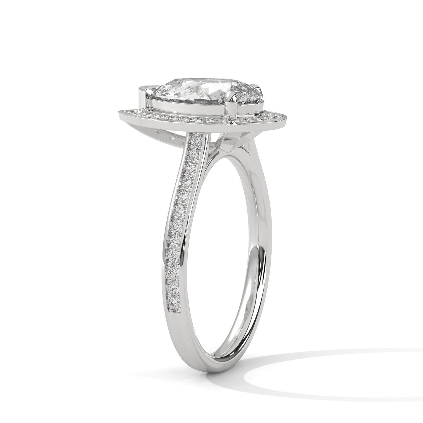 Serene Solace Pear Solitaire Ring