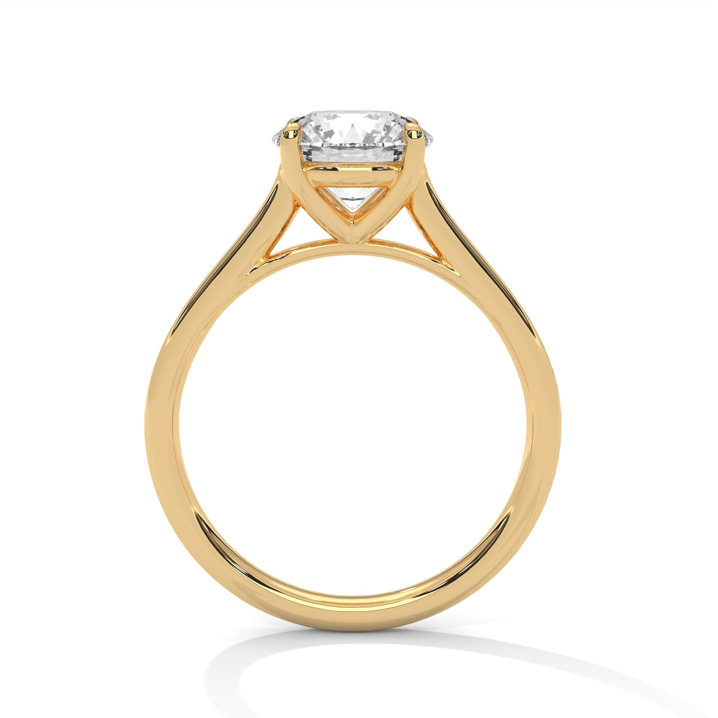 Lustrous Clarity – Classic Diamond Solitaire Ring