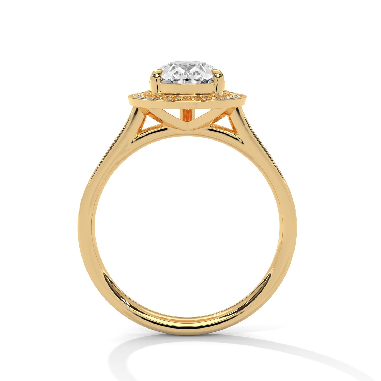 Serene Solace Pear Solitaire Ring