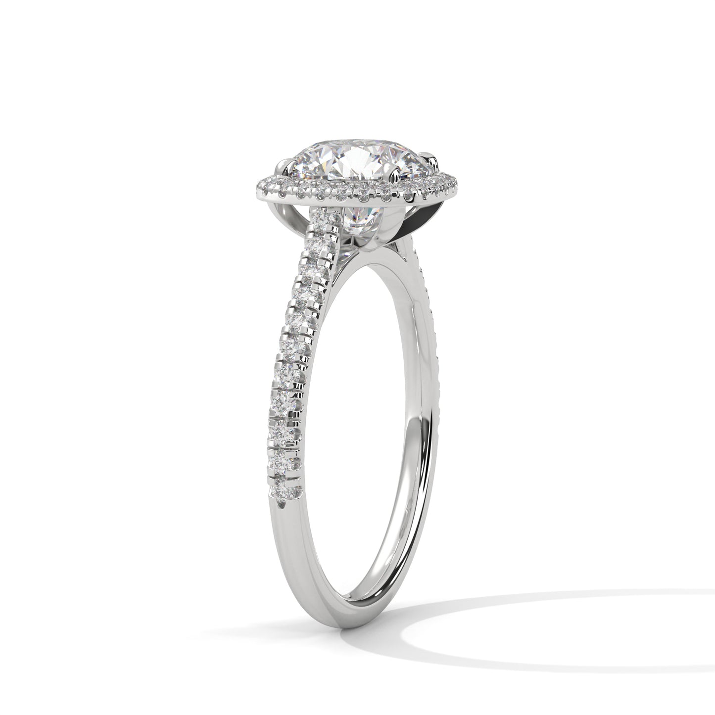 Whispering Pearl Solitaire Ring