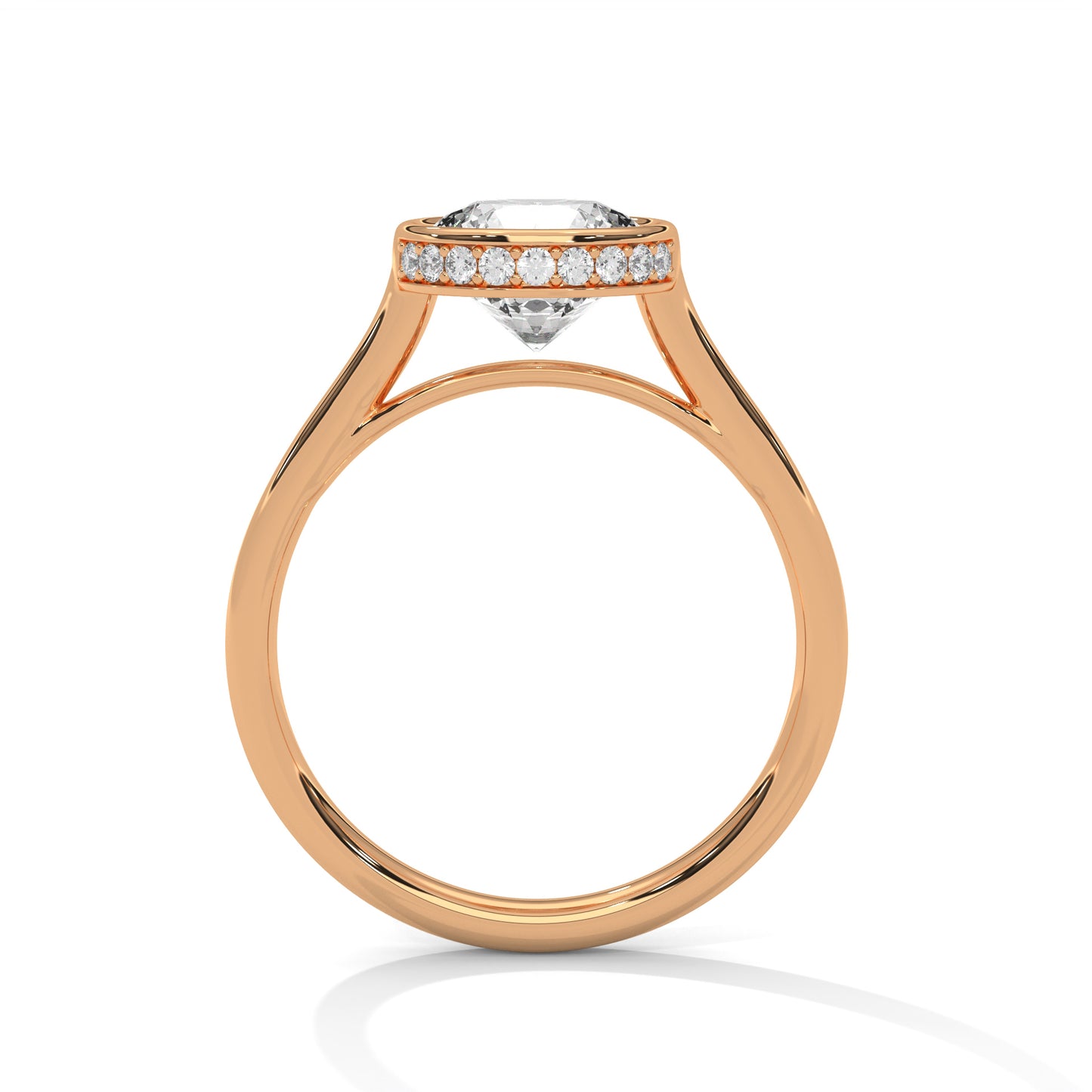 Prismatic Echo Round Diamond Ring