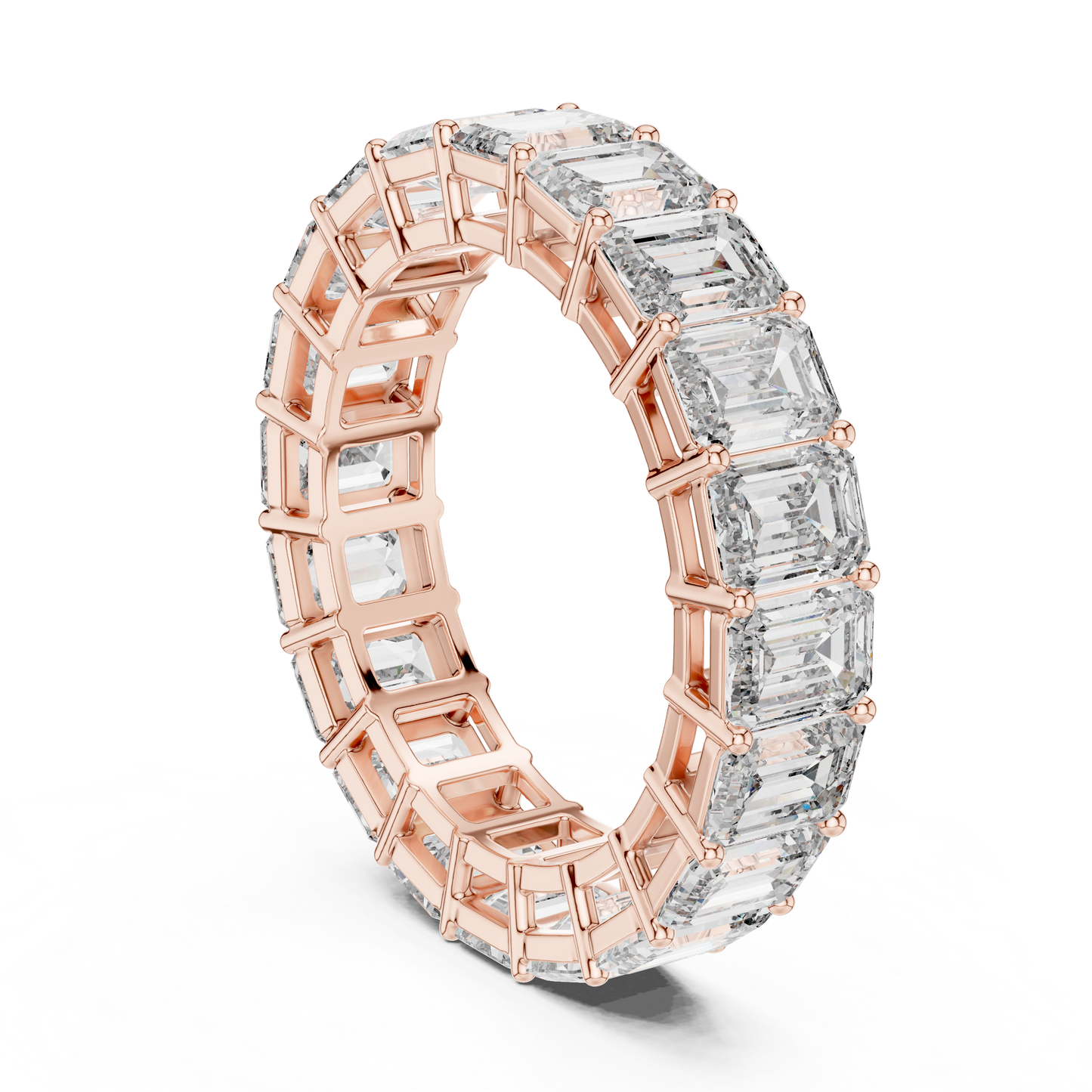 Bellezza Eternity Emerald Diamonds Ring