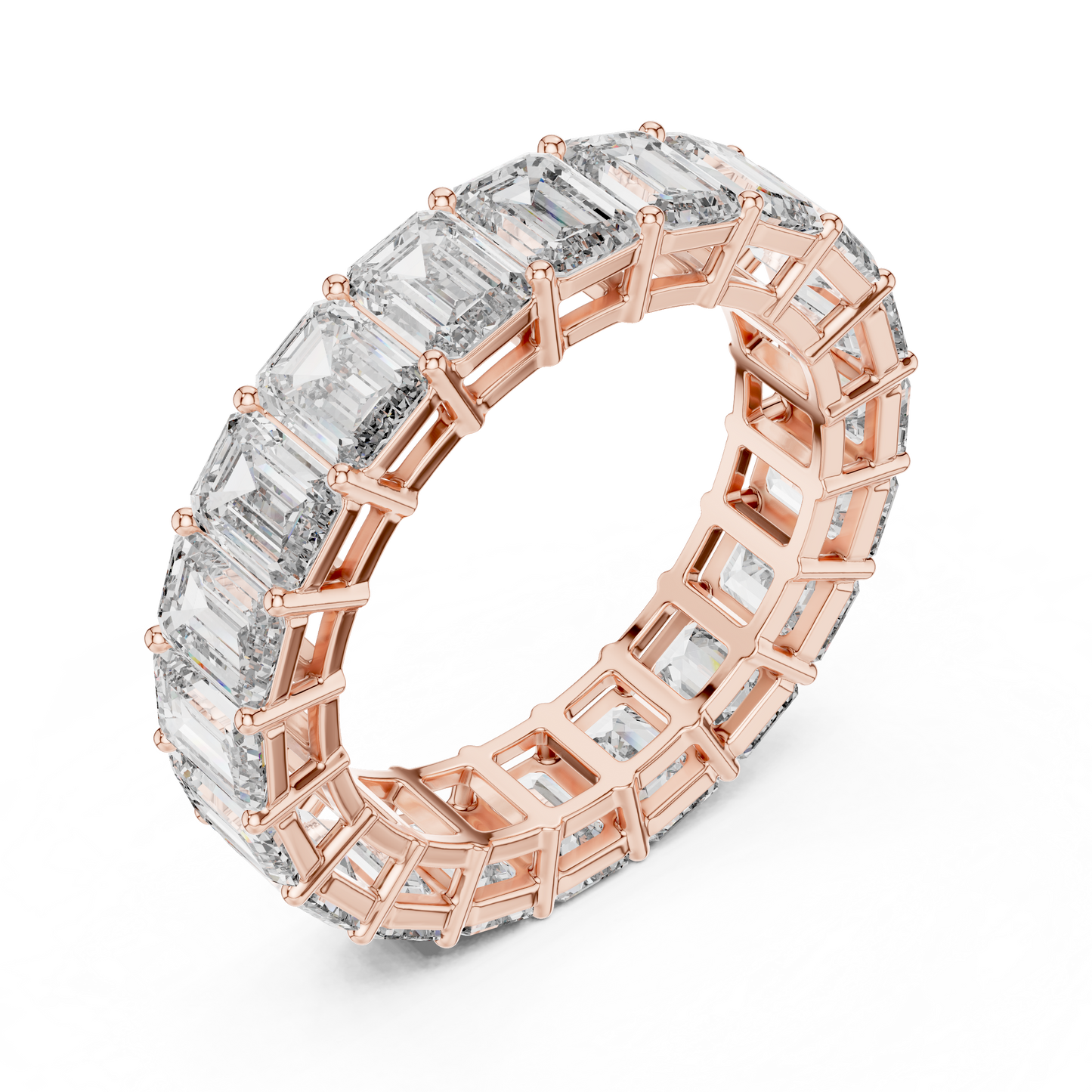Bellezza Eternity Emerald Diamonds Ring