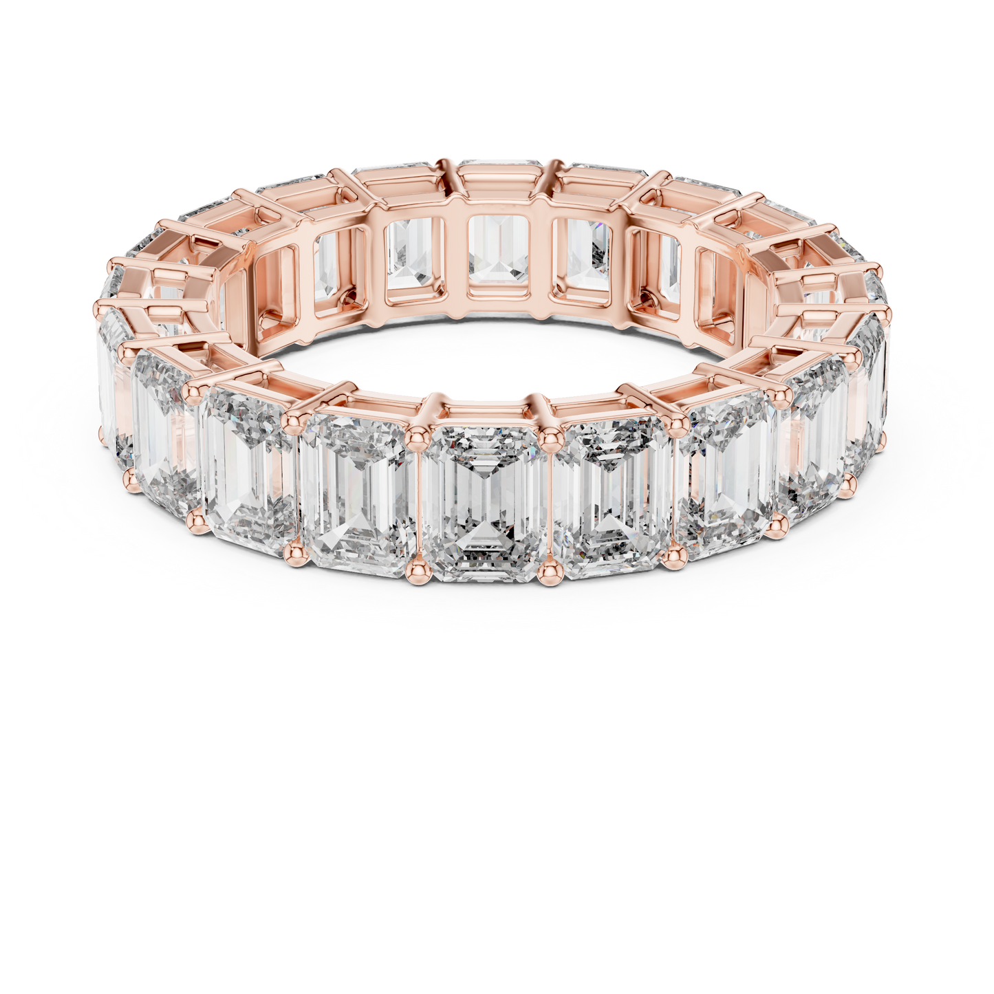 Bellezza Eternity Emerald Diamonds Ring