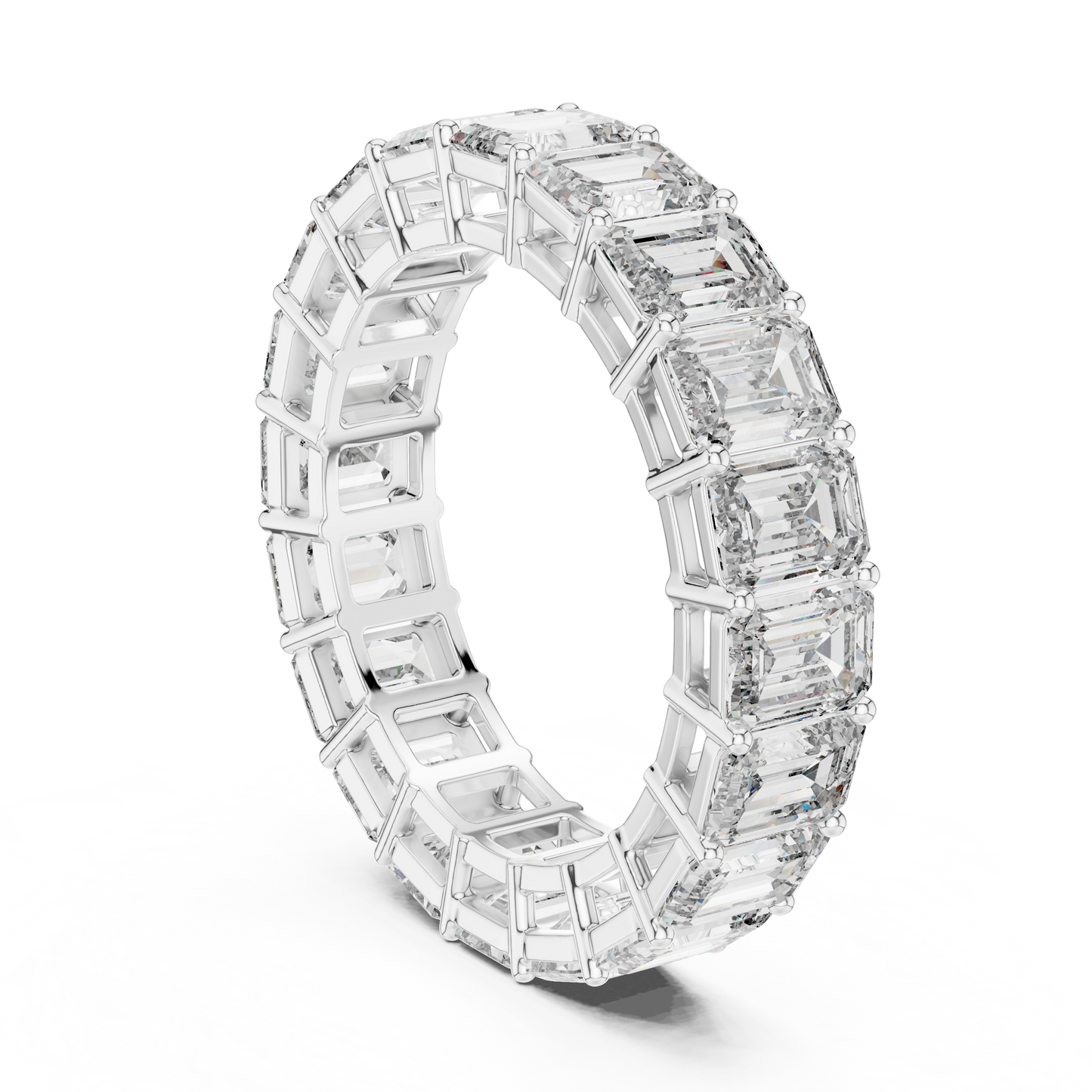 Bellezza Eternity Emerald Diamonds Ring