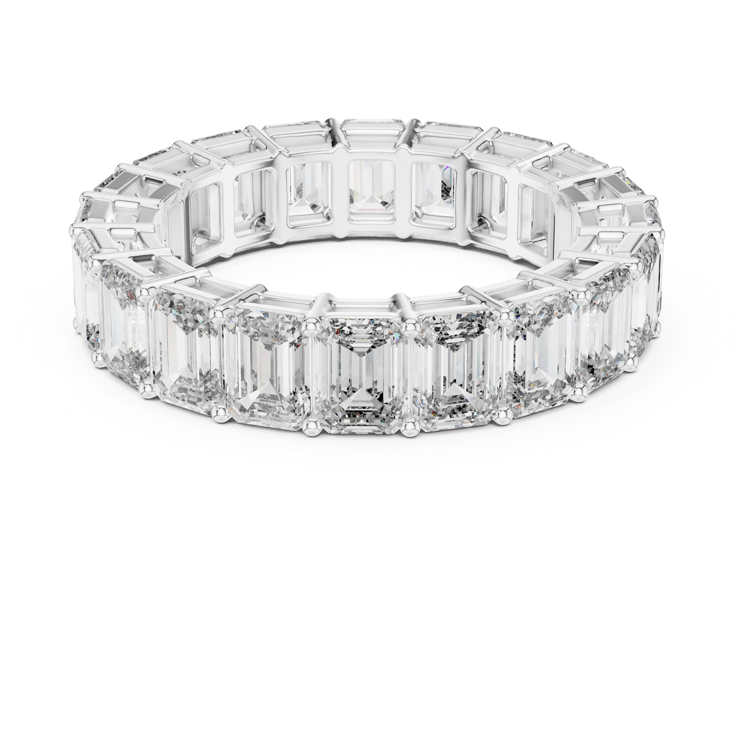 Bellezza Eternity Emerald Diamonds Ring
