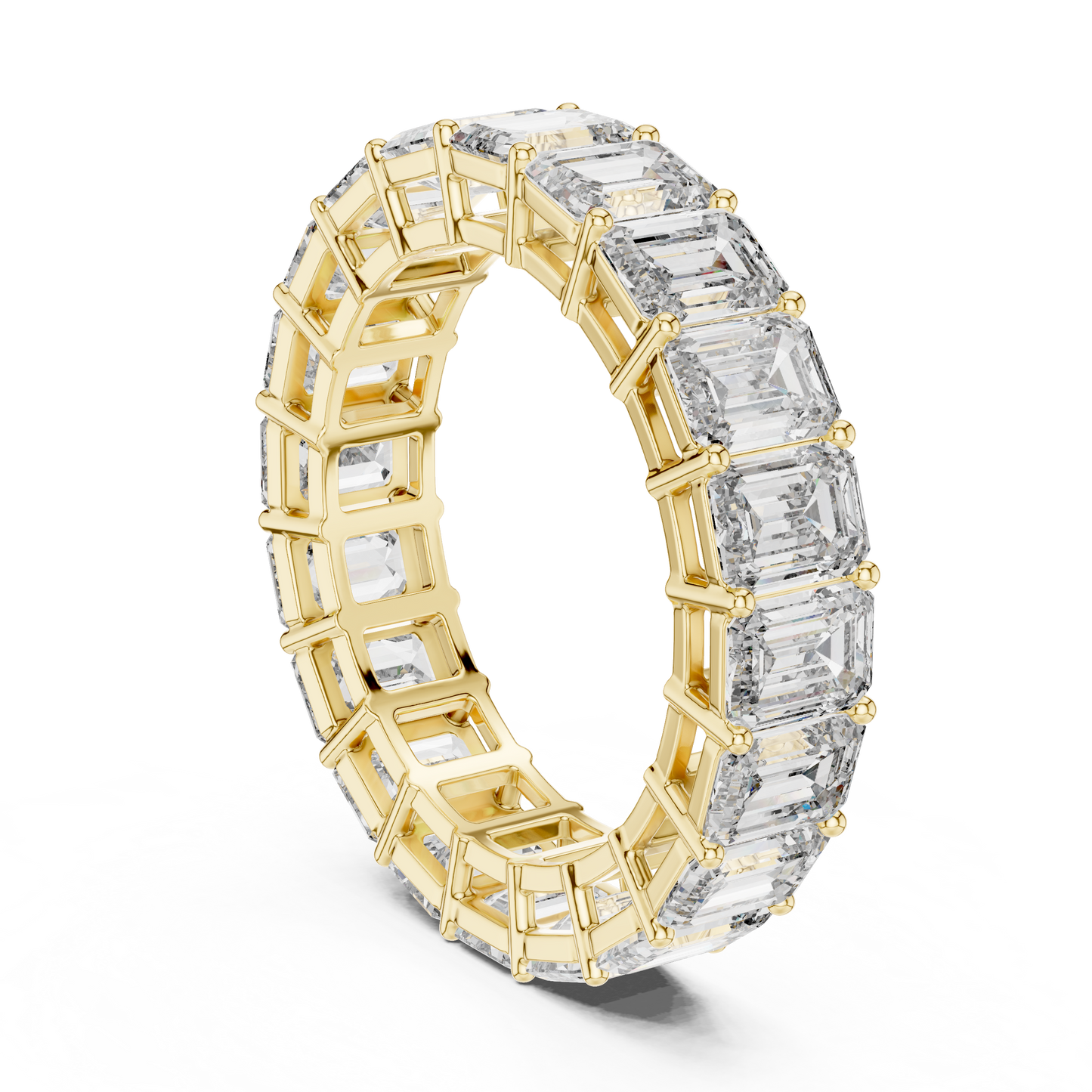 Bellezza Eternity Emerald Diamonds Ring