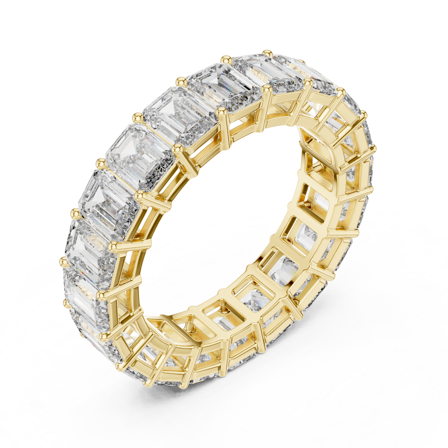 Bellezza Eternity Emerald Diamonds Ring