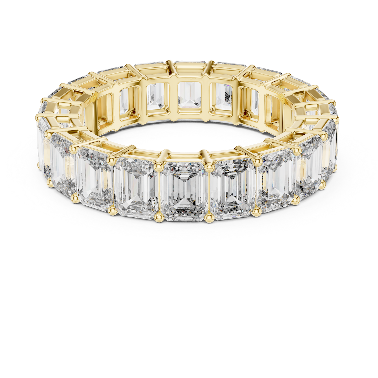 Bellezza Eternity Emerald Diamonds Ring