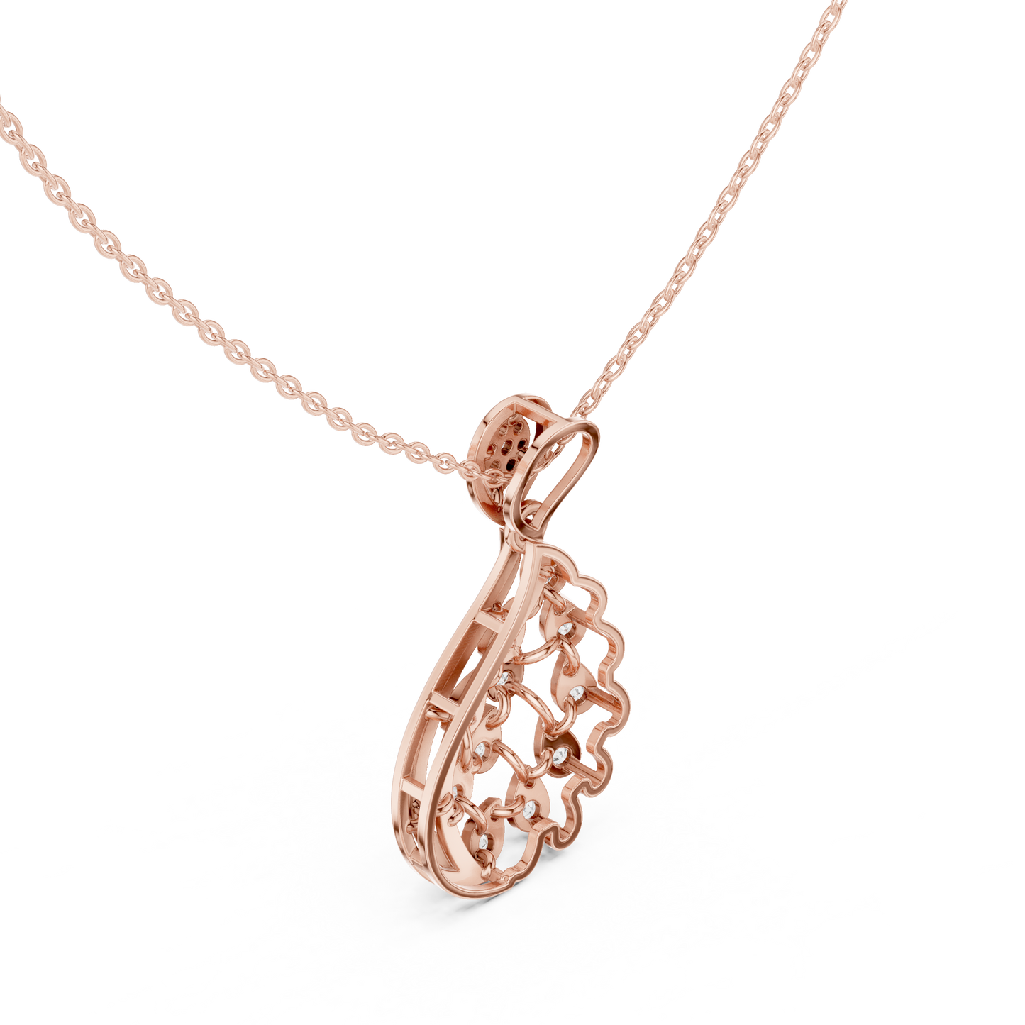 Gilded Whisper Diamond Pendant