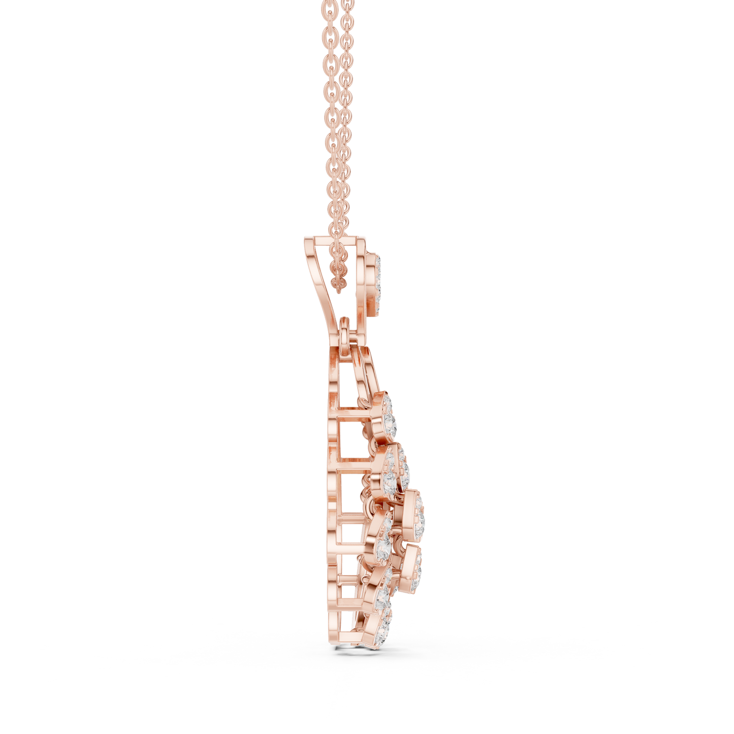 Gilded Whisper Diamond Pendant