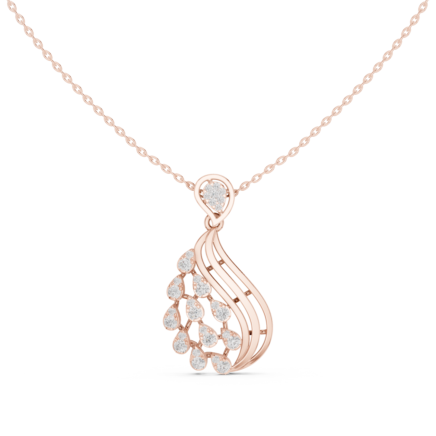 Gilded Whisper Diamond Pendant
