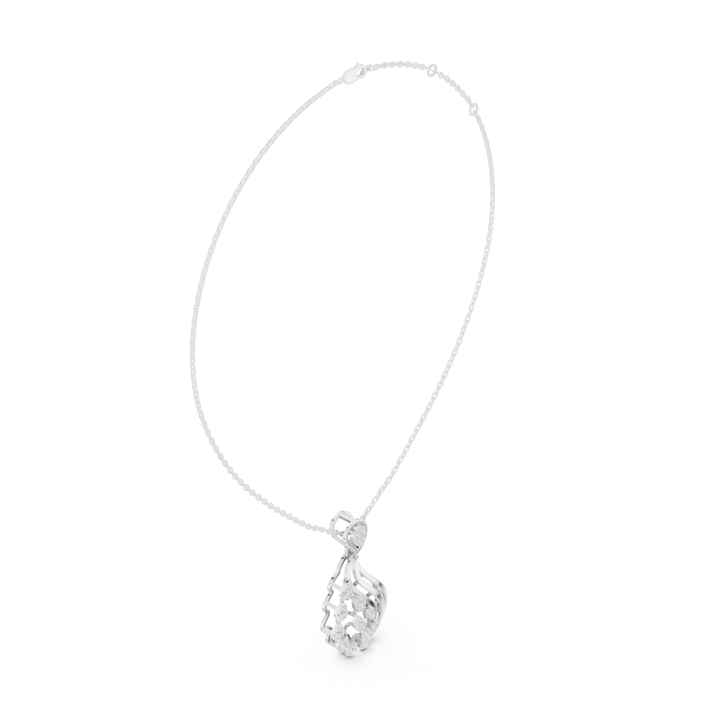 Gilded Whisper Diamond Pendant