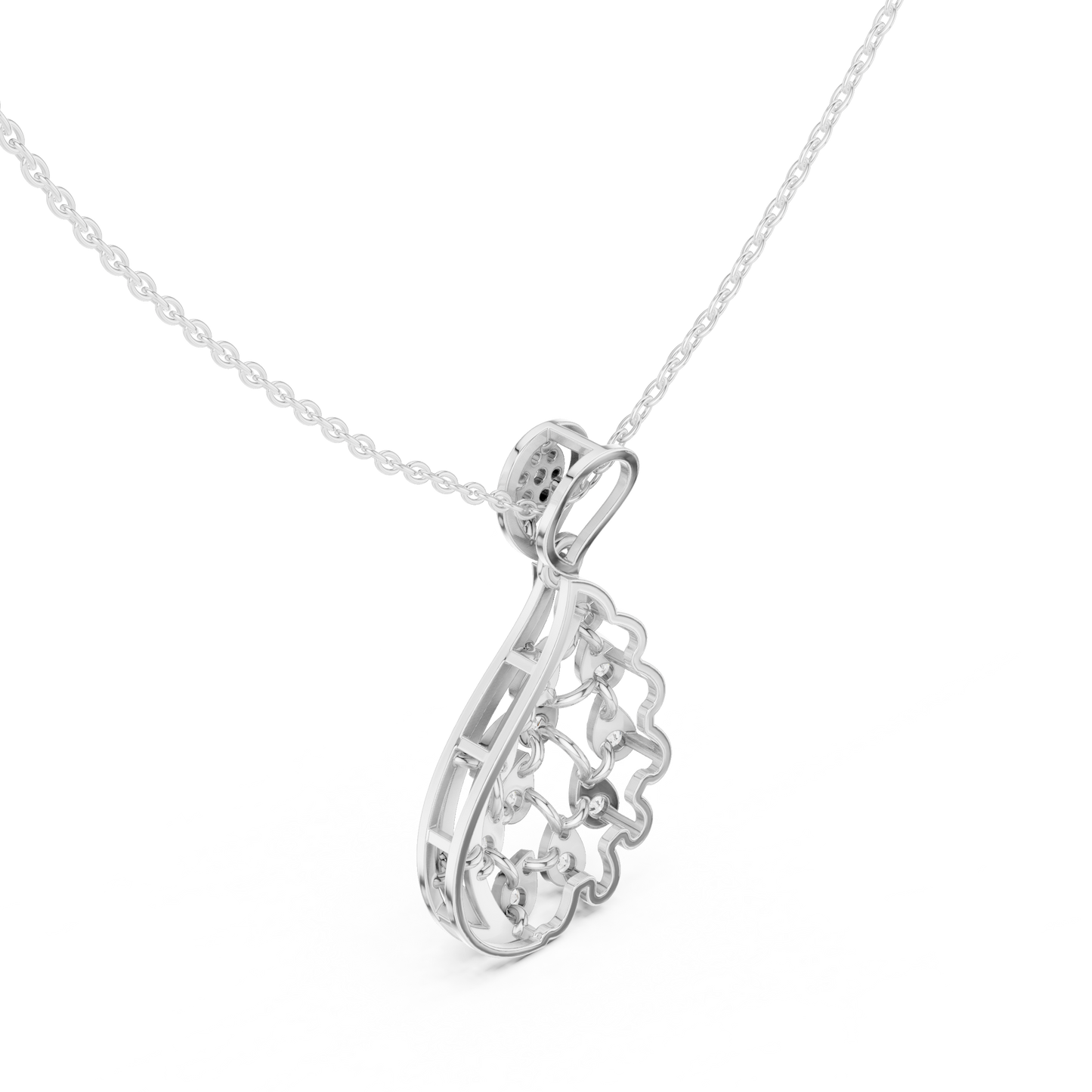Gilded Whisper Diamond Pendant