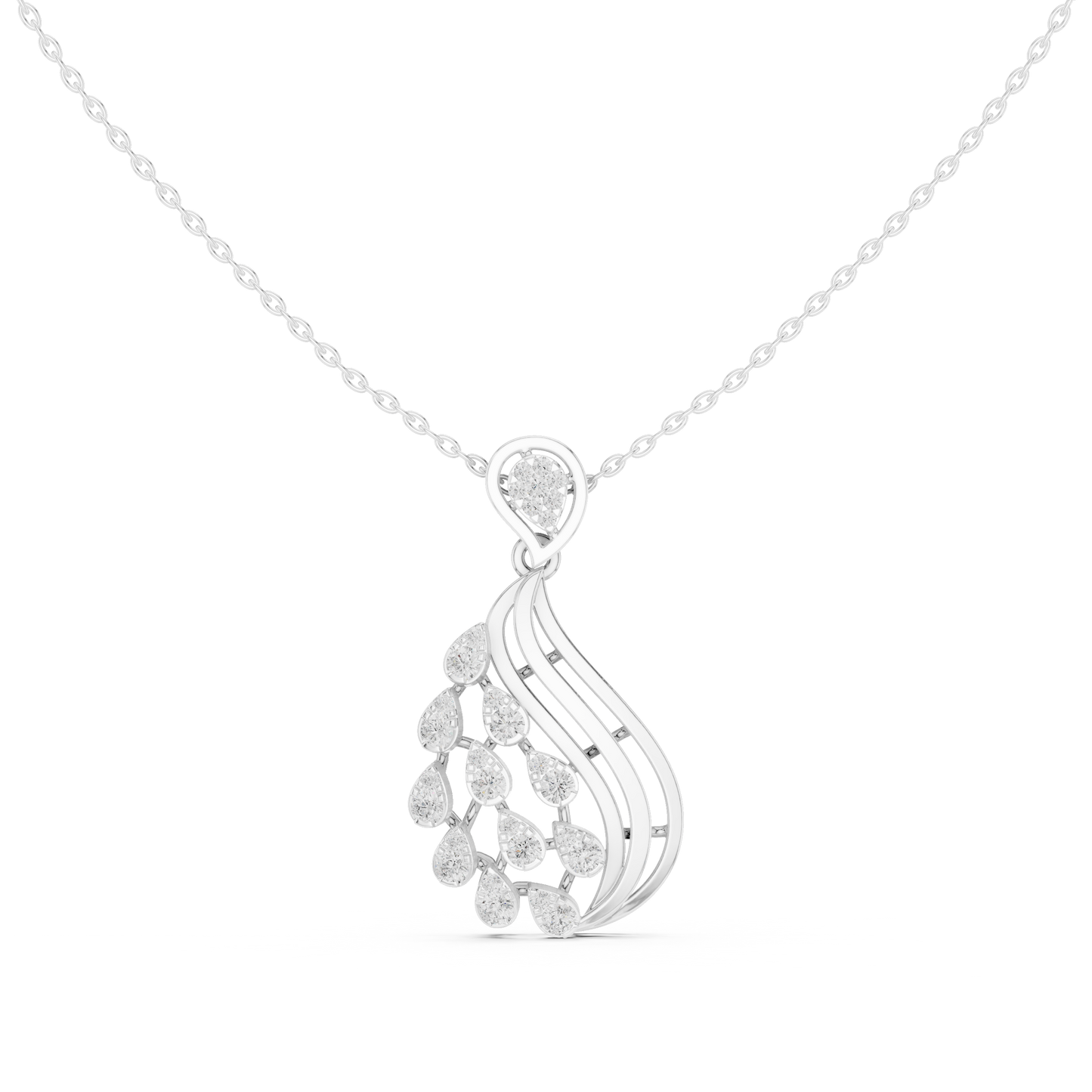 Gilded Whisper Diamond Pendant