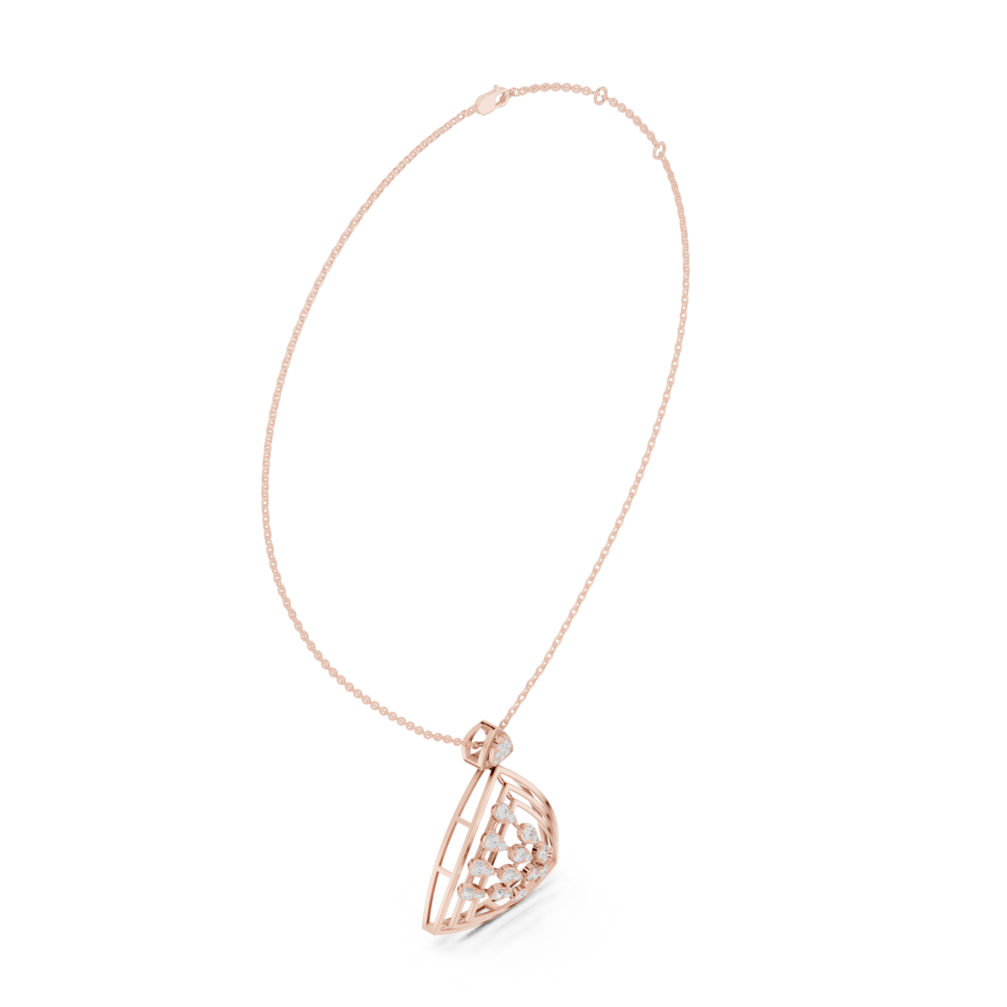 Crowned Radiance Diamond Pendant