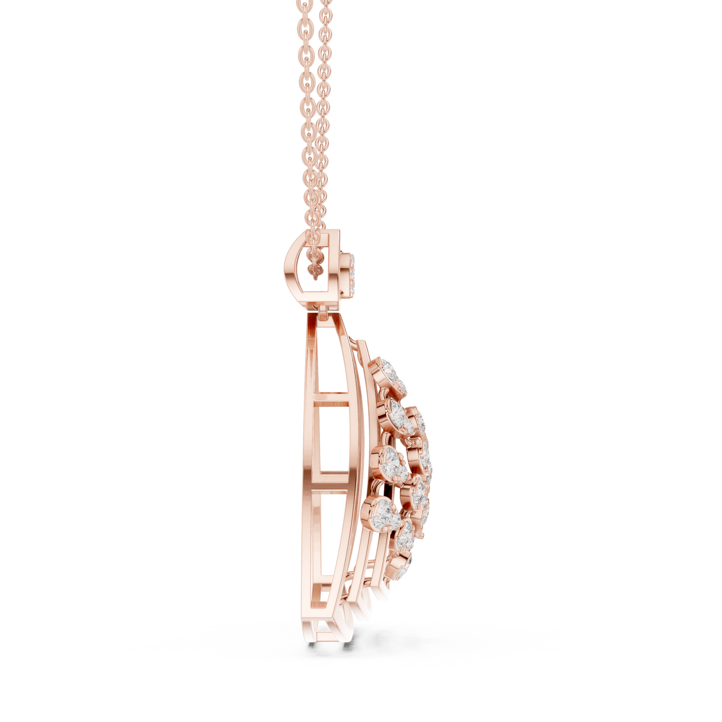 Crowned Radiance Diamond Pendant