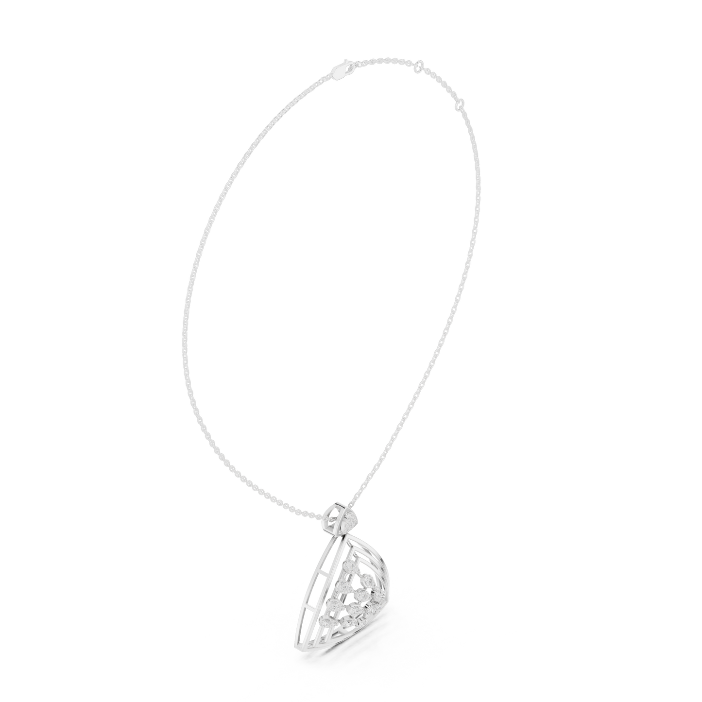 Crowned Radiance Diamond Pendant